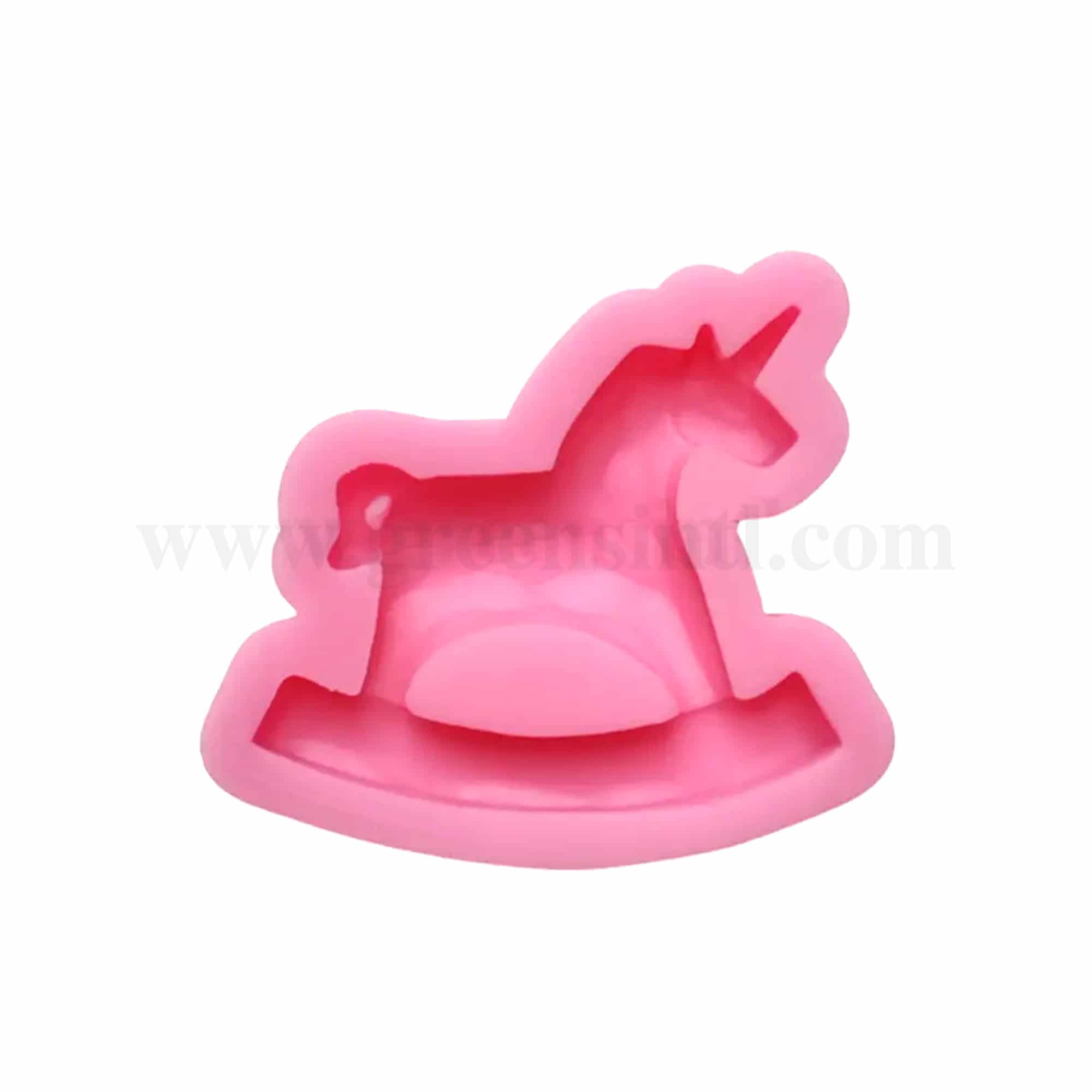 GREENS CHOICE Silicone Mould  Rocking Unikorn 72 x 65 x 13 mm