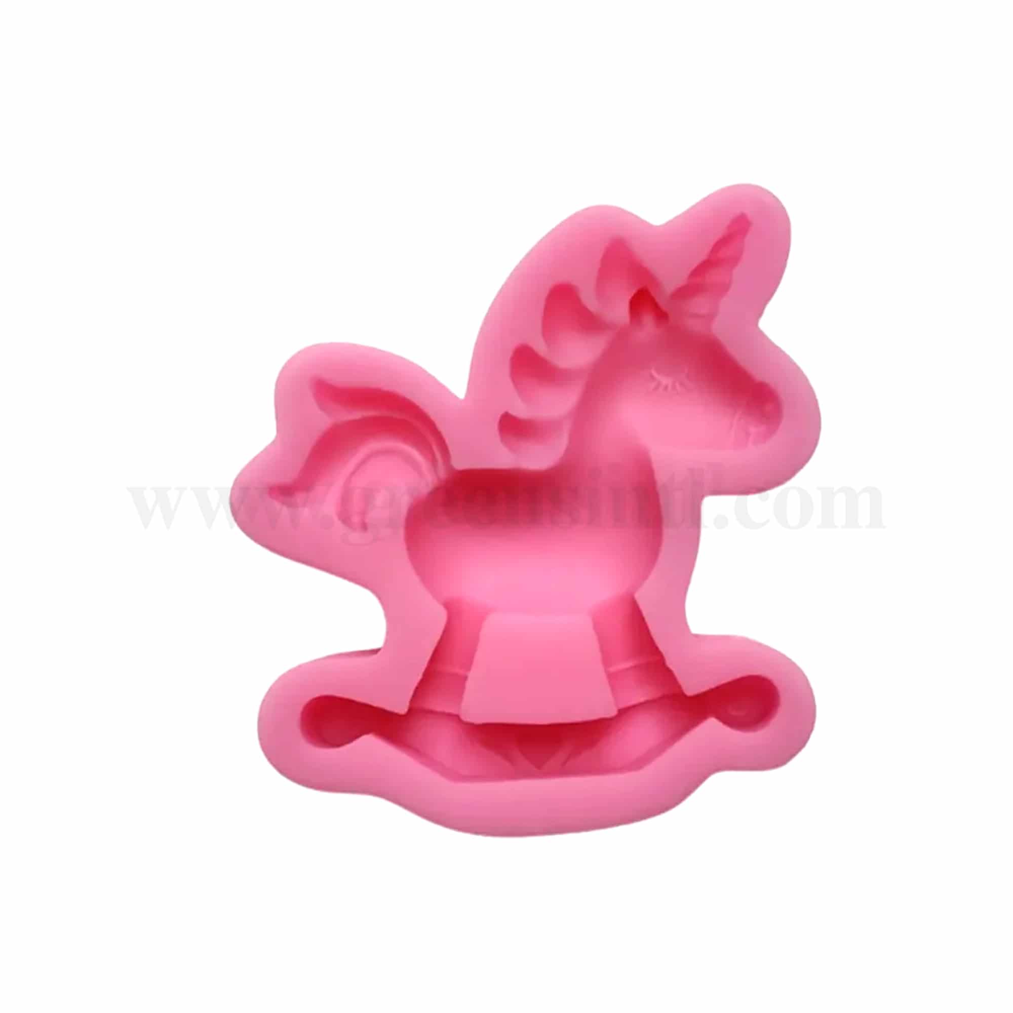 GREENS CHOICE Silicone Mould Rocking Unicorn 73 x 80 x 15 mm