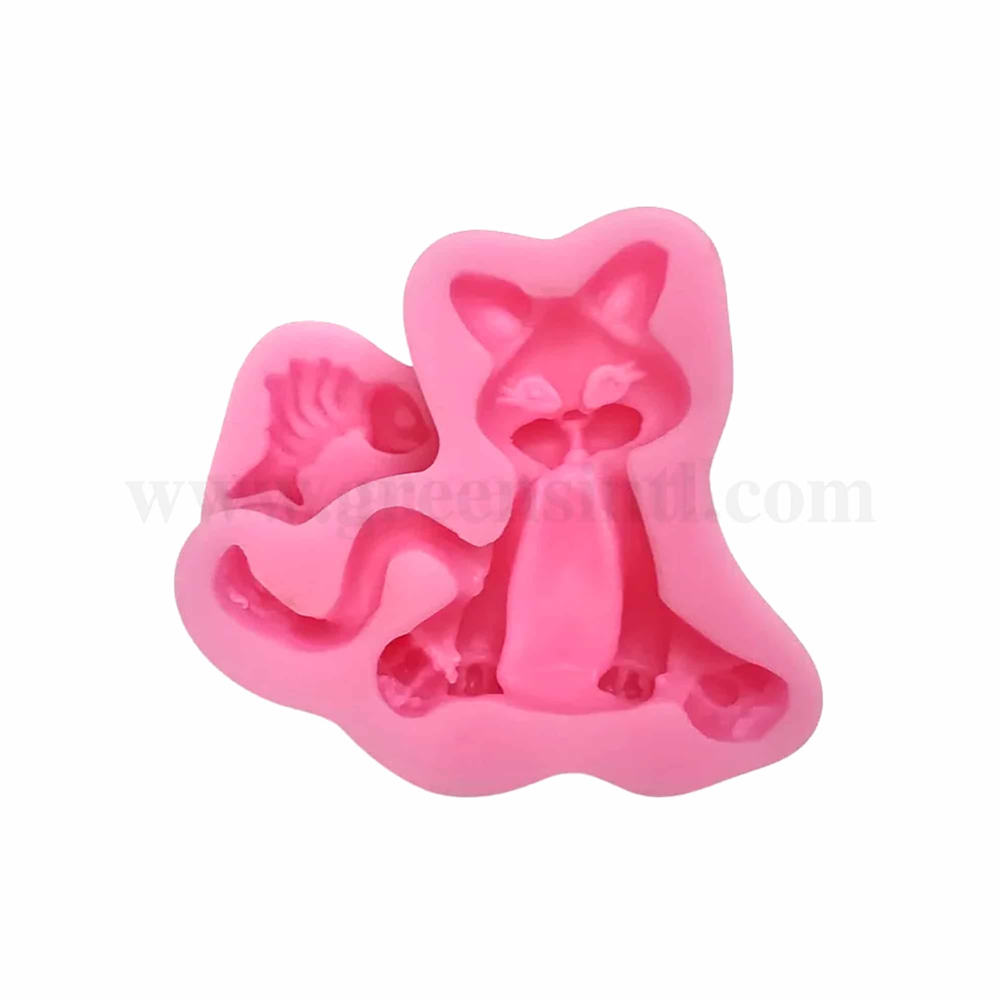 GREENS CHOICE Silicone Mould Cat with Fish Bone  61 x 55 x 23 mm