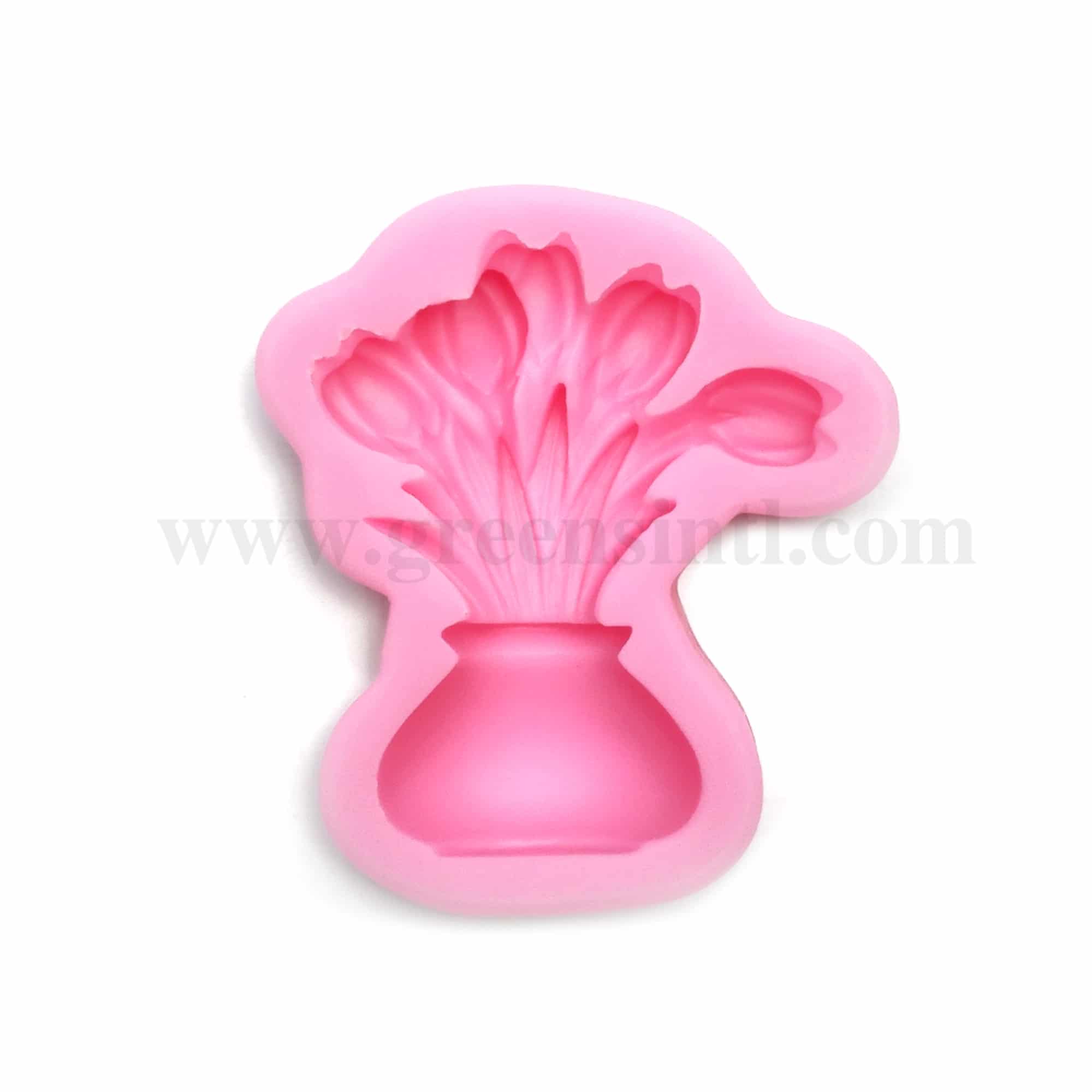 GREENS CHOICE Silicone Mould  Flower and Pot 64 x 72 x 16 mm