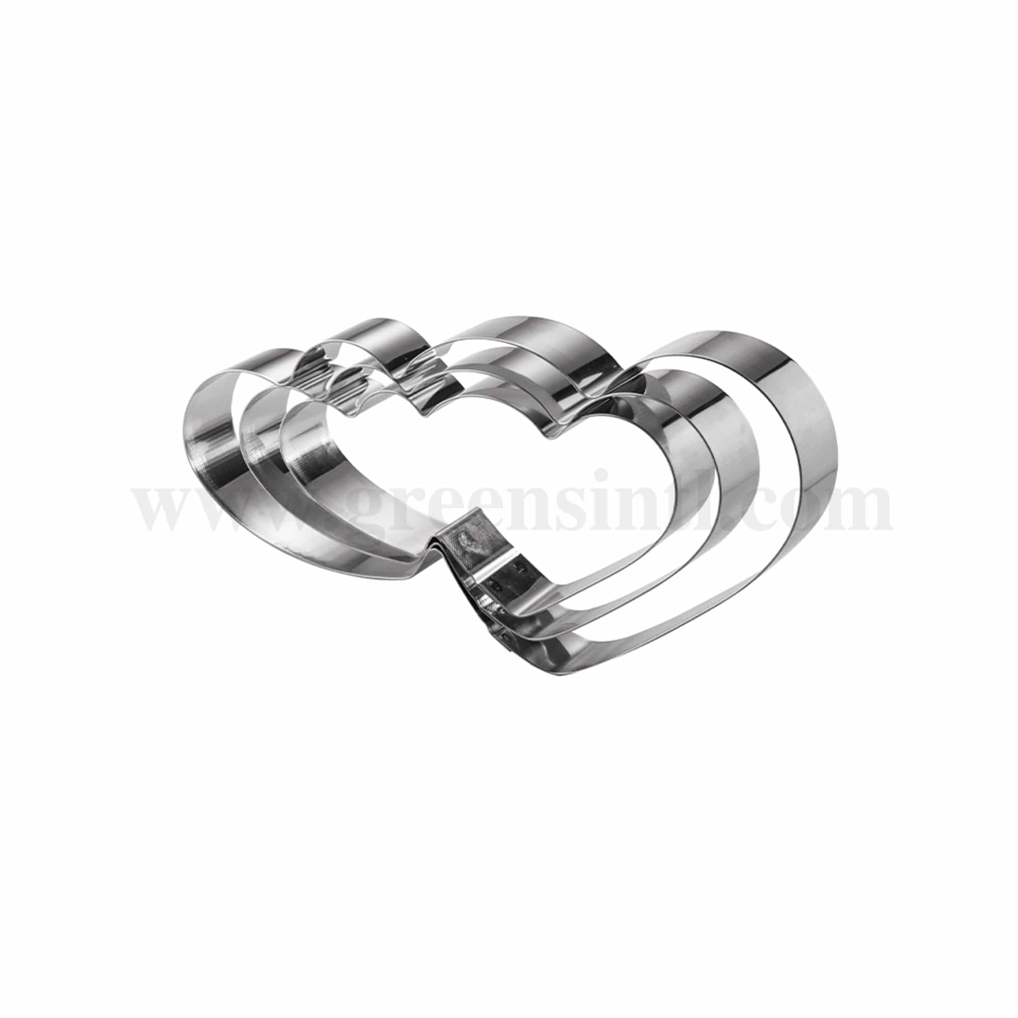 MARTELLATO Double Heart Cake Ring 180 x 105 x h 40 mm