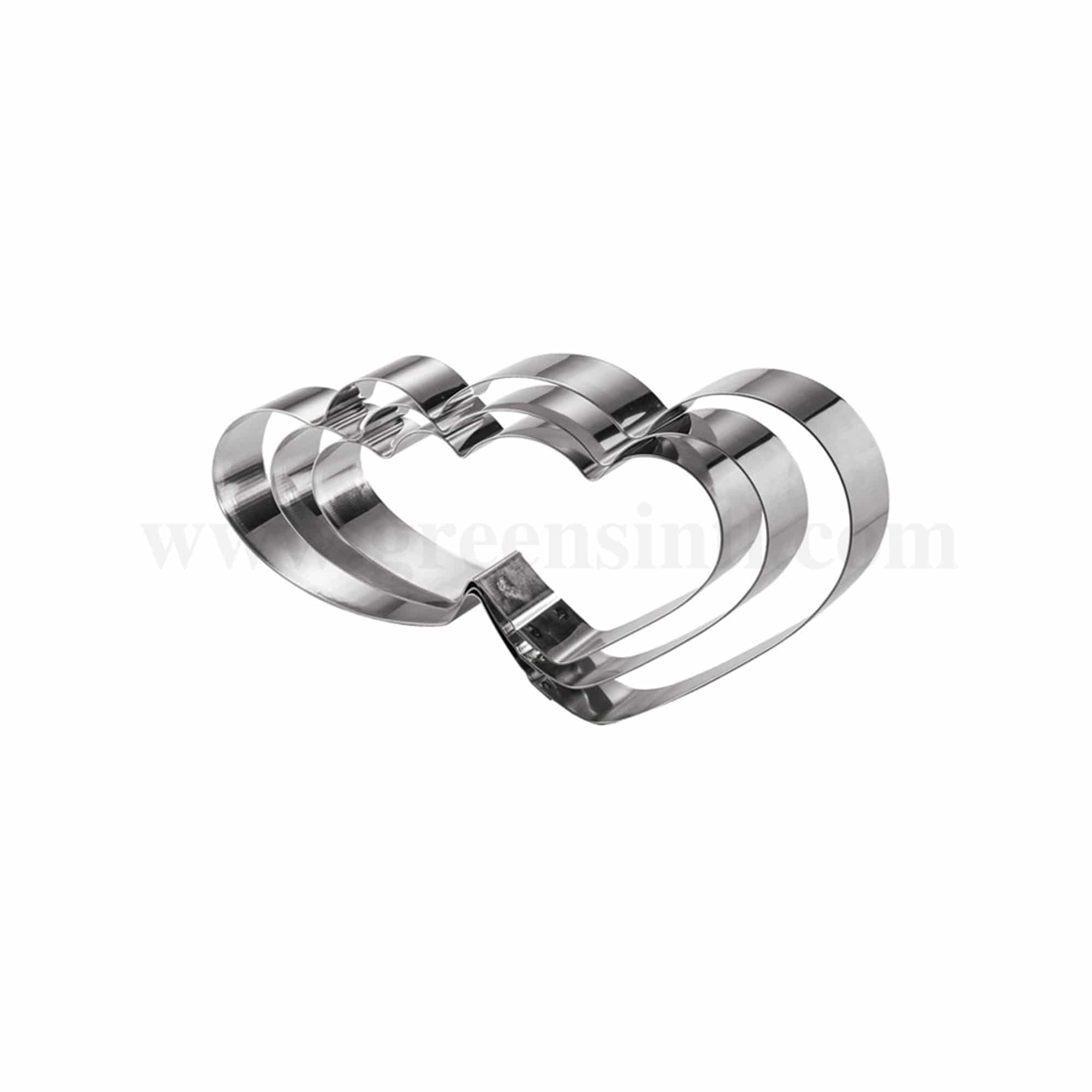 MARTELLATO Double Heart Cake Ring 217 x 128 x h 40 mm