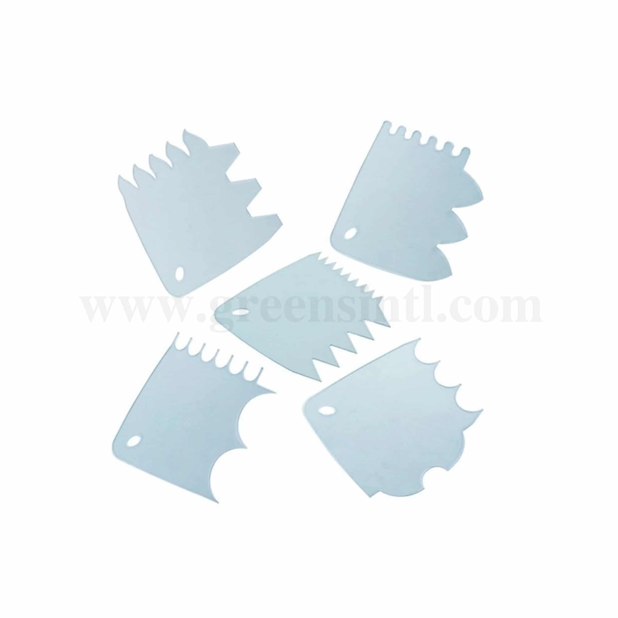 MARTELLATO Plastic Transparent Scrapper set of 5