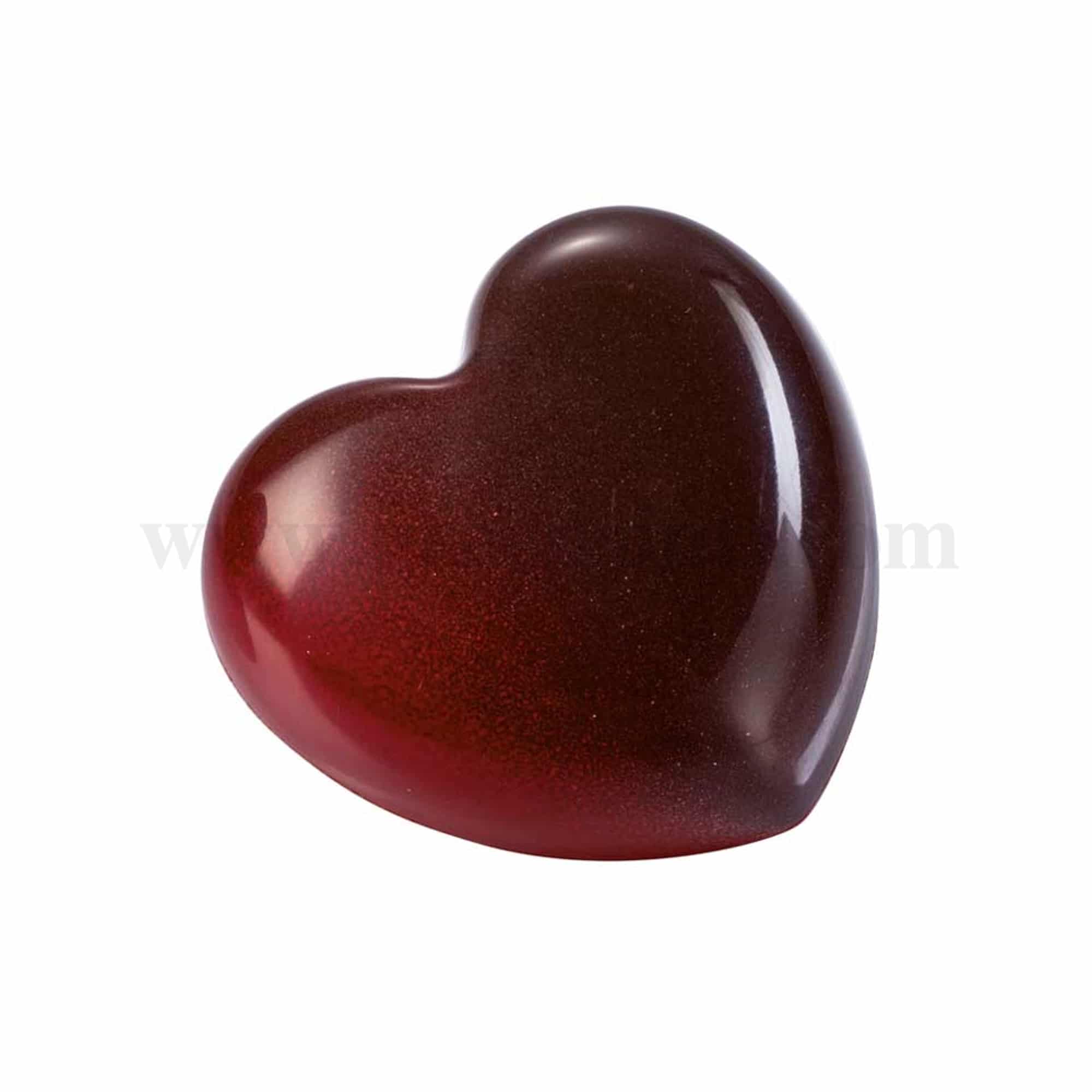 MARTELLATO Polycarbonate Chocolate Mould Heart : 45 x 42 x  h 16 mm