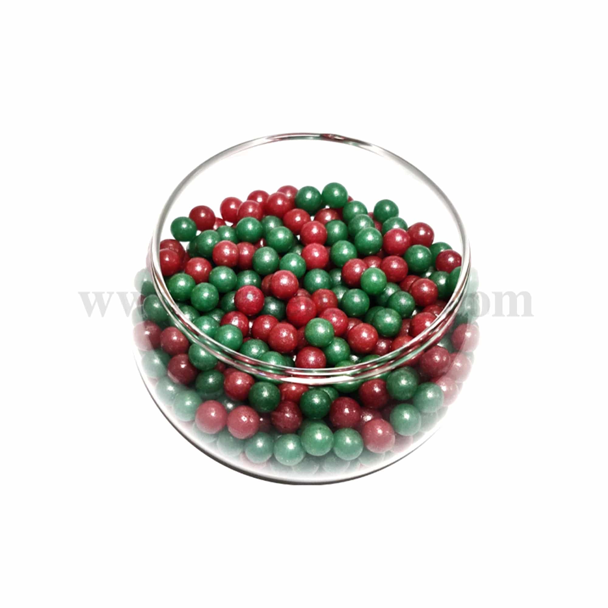 CONFETTI Mixed Sugar Pearls-Holly Leaf 100g
