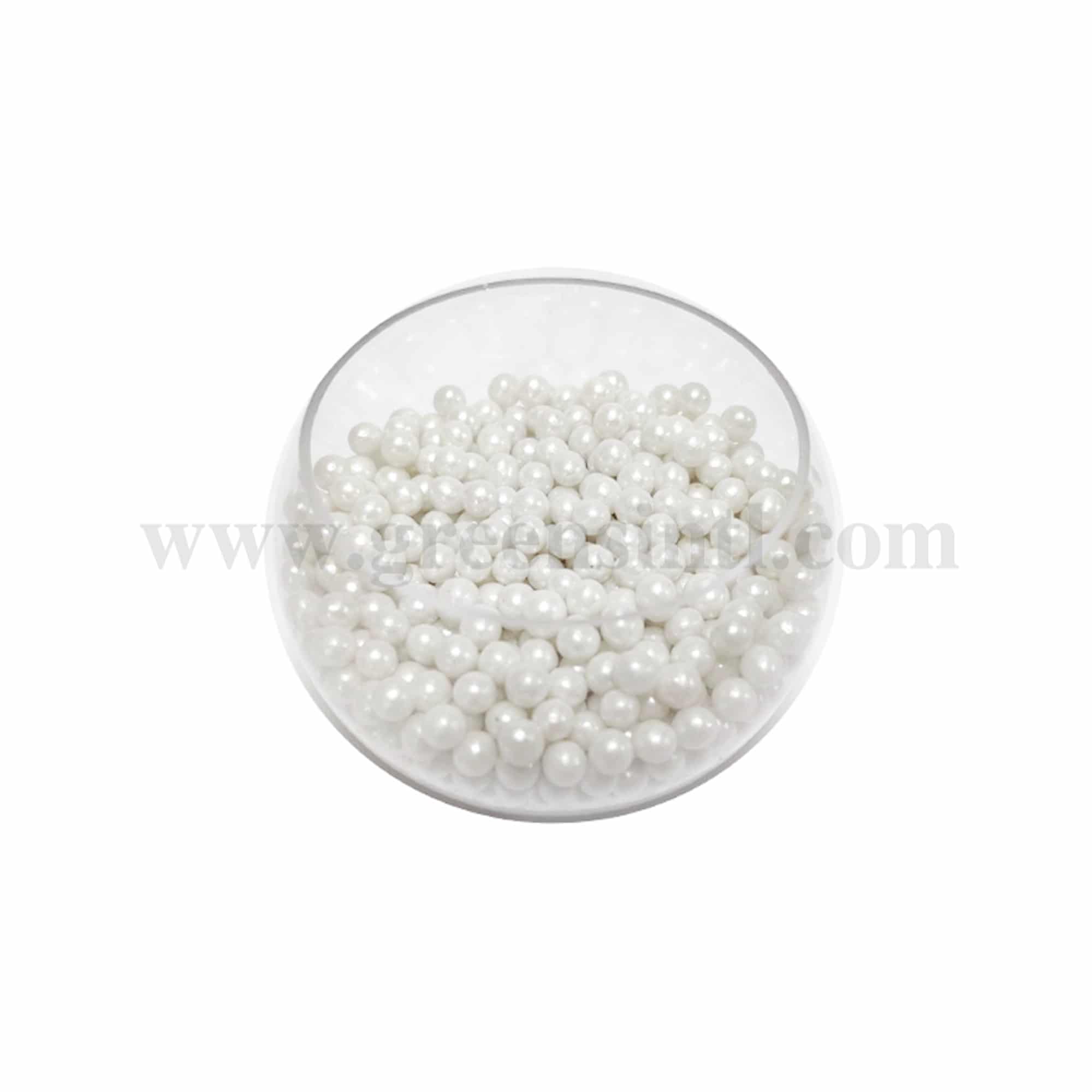 CONFETTI Pearlized White Sugar Pearls 4 mm - 100g