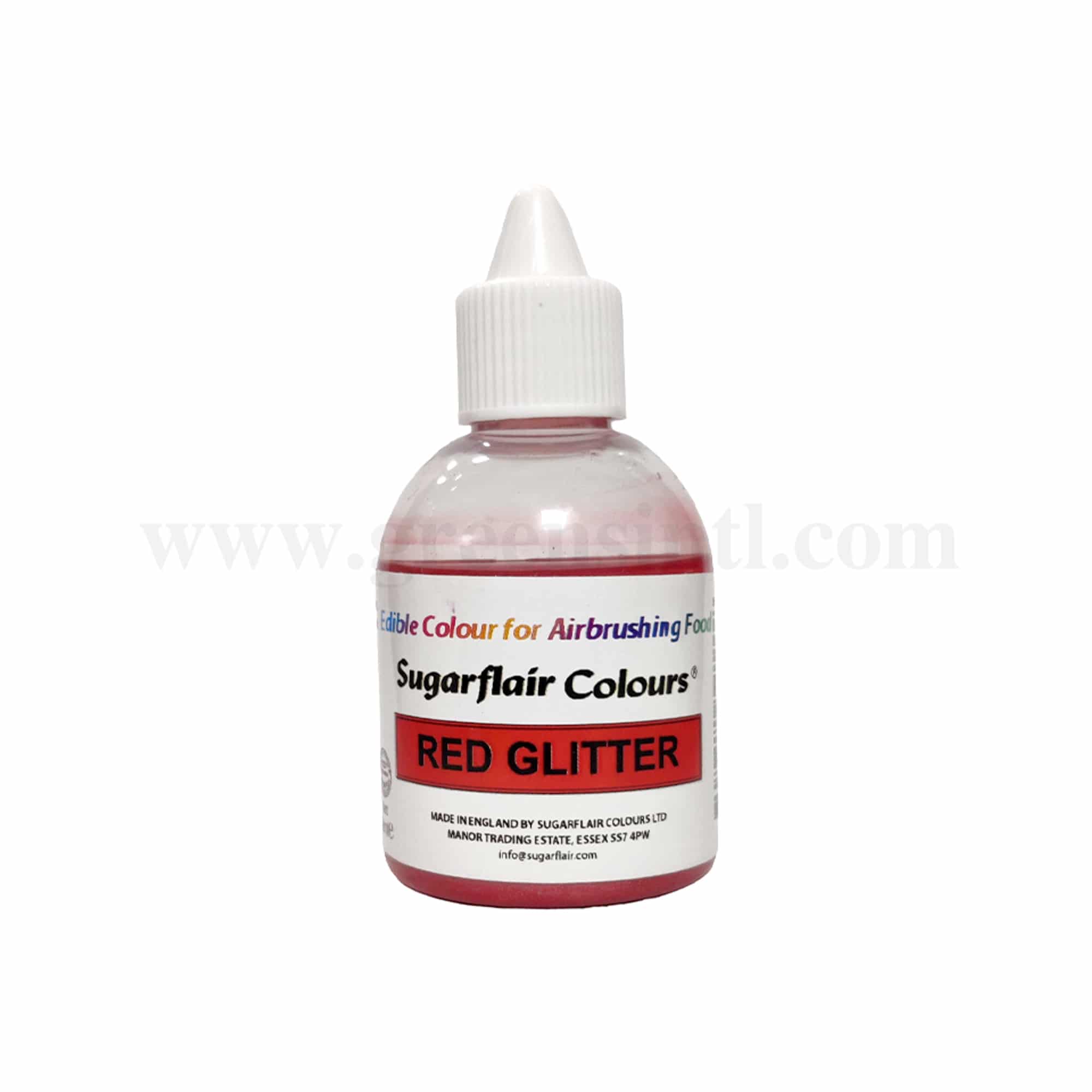 SUGARFLAIR Airbrush Colour Red Glitter 60 ml