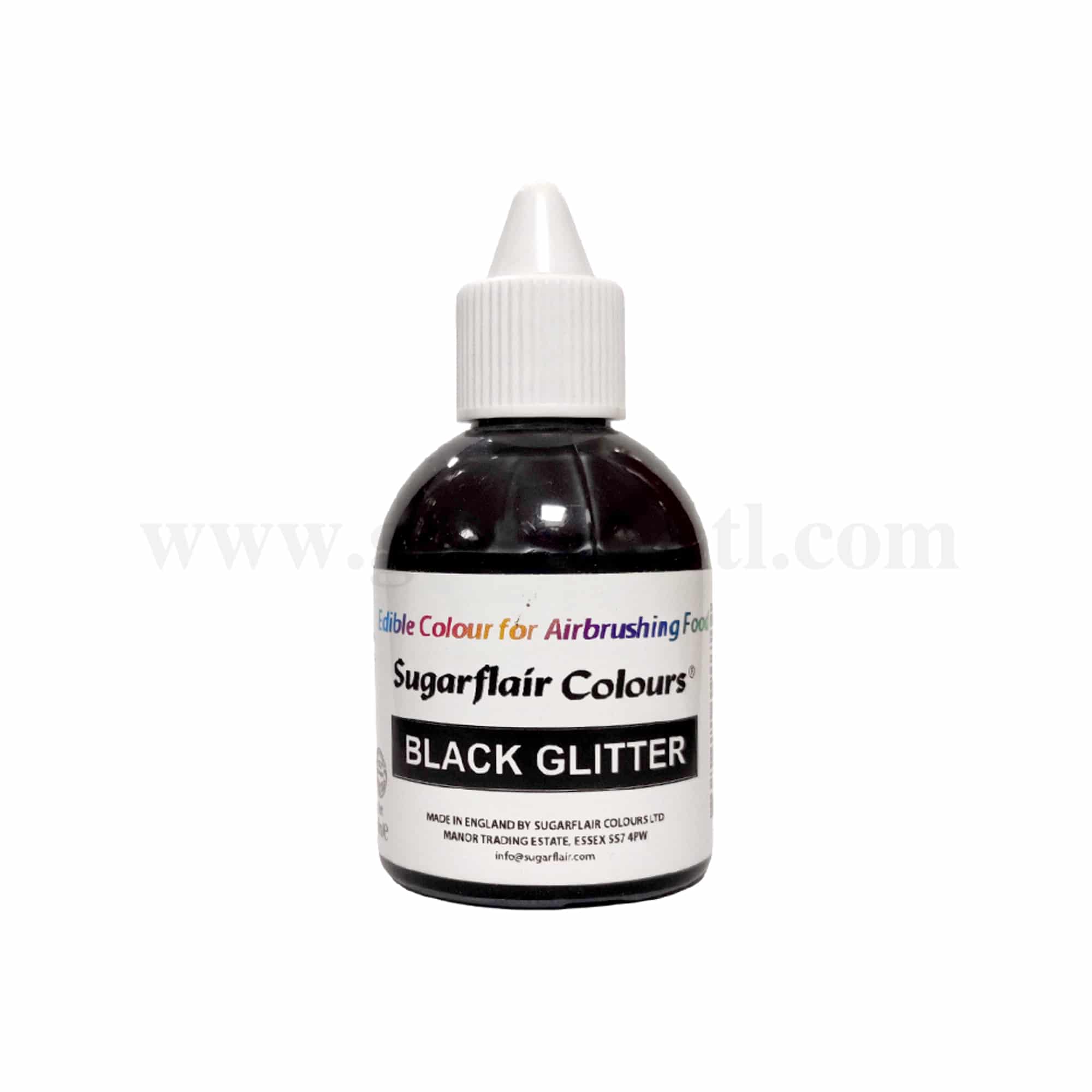 SUGARFLAIR Airbrush Colour Black Glitter 60 ml