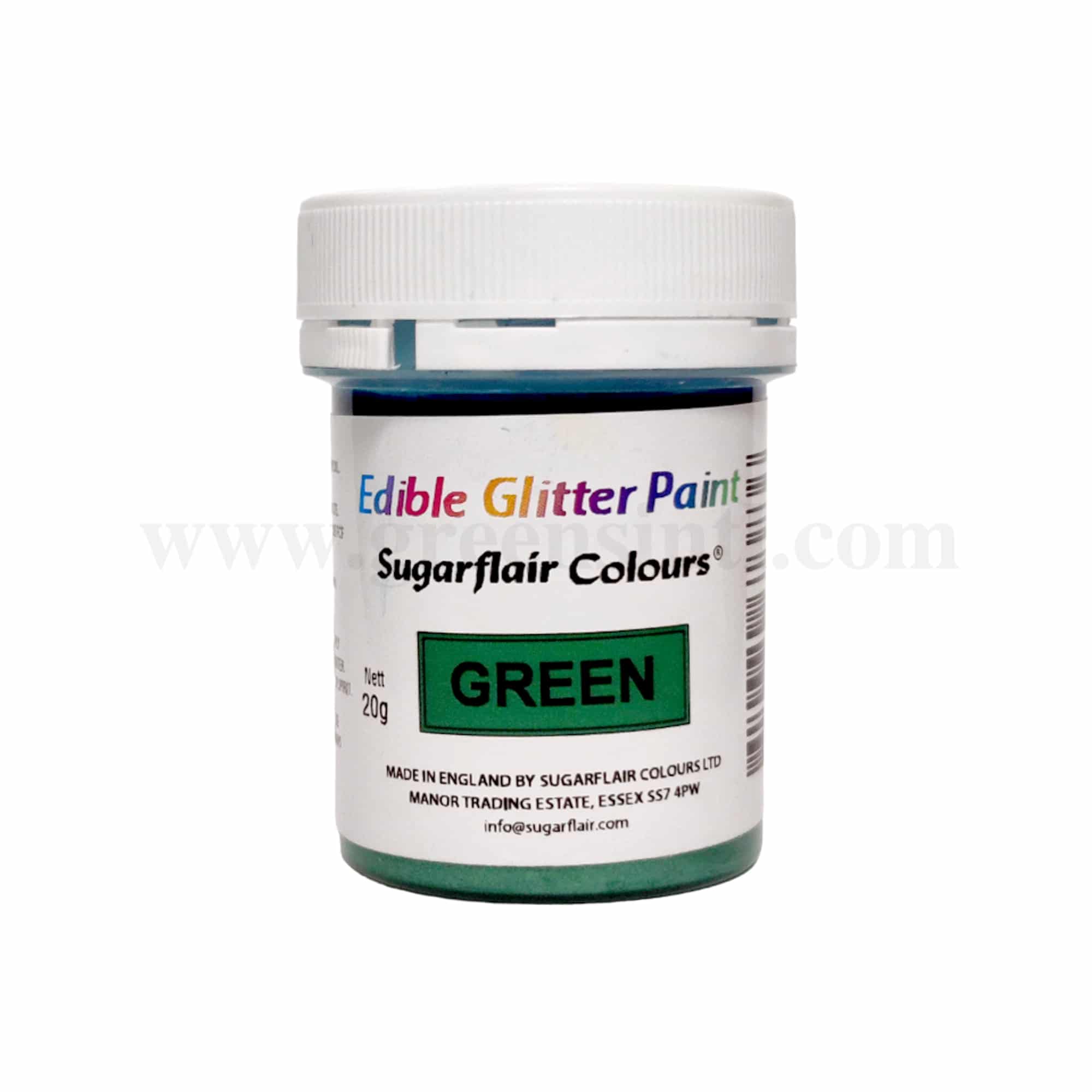 SUGARFLAIR Edible Glitter Paint Green 20 g