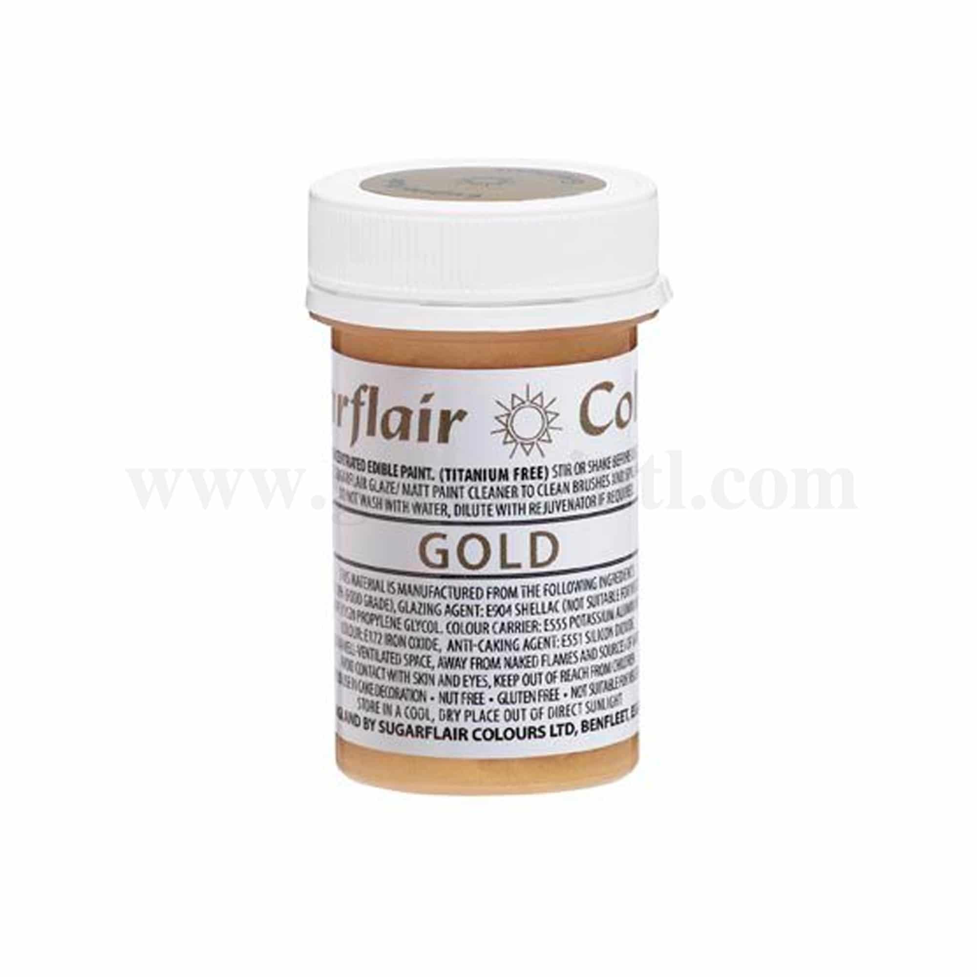 SUGARFLAIR Edible Matt Paint Gold 20 g