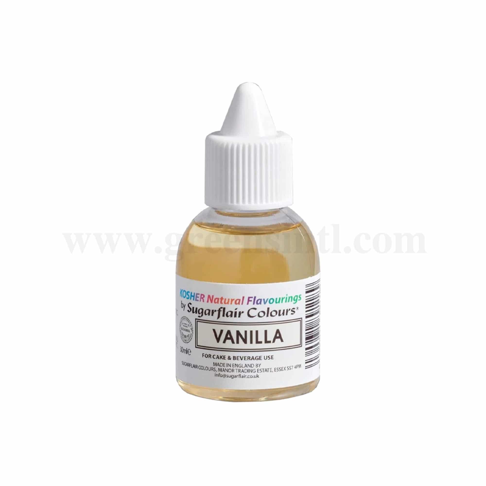 SUGARFLAIR Concentrated Kosher Natural Food Flavour Vanilla 30 ml