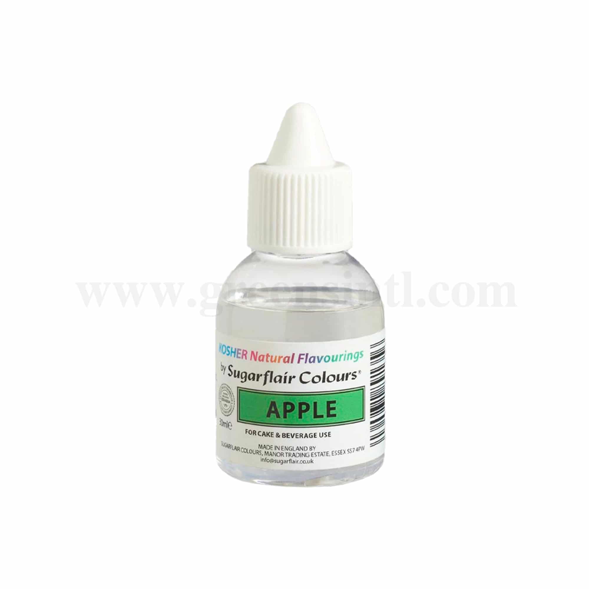 SUGARFLAIR Concentrated Kosher Natural Food Flavour Apple 30 ml