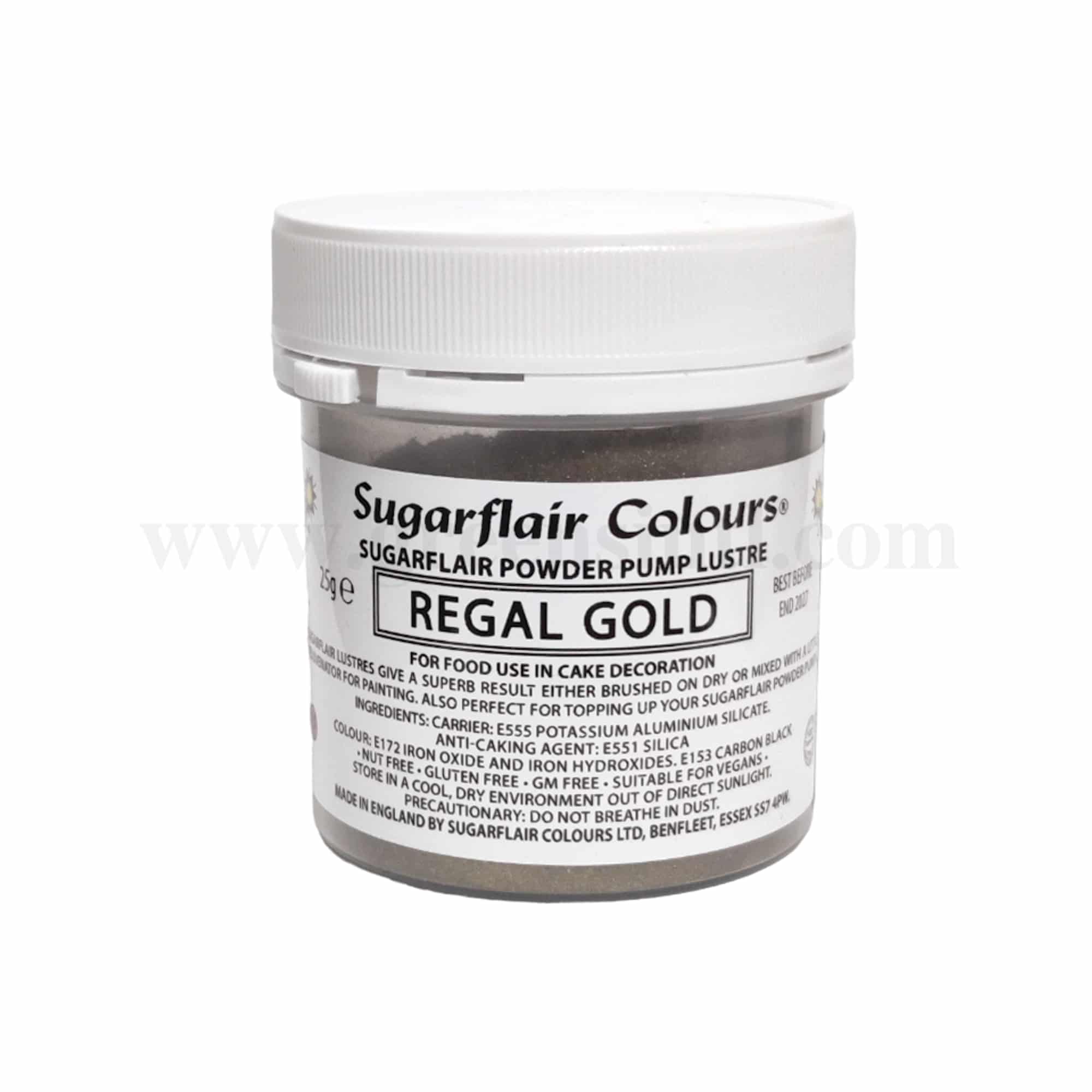 SUGARFLAIR Edible Glitter Dust Regal Gold 25g