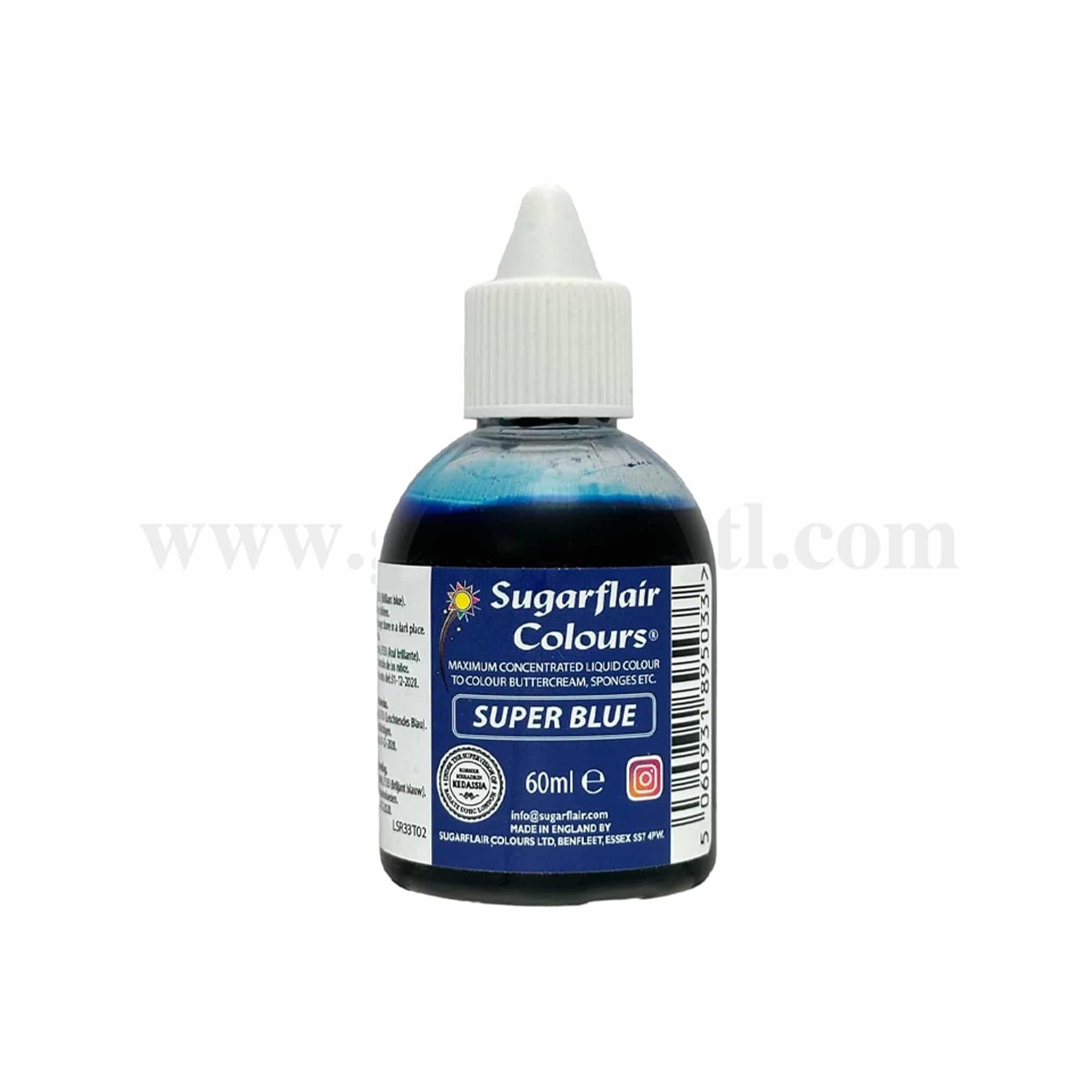 SUGARFLAIR Maximum Concentrated  Liquid Colour Super Blue 60ml