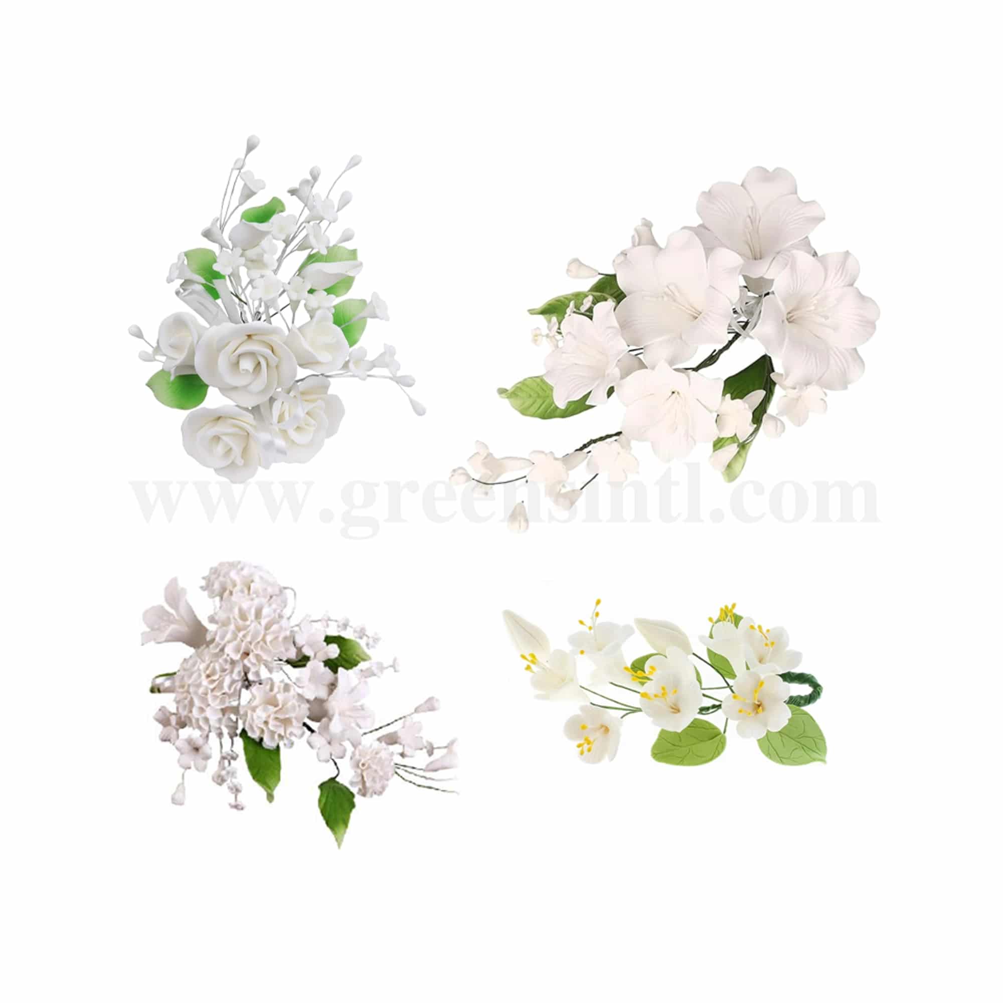 GREENS Asssorted Flower Bouquet Set of 12 