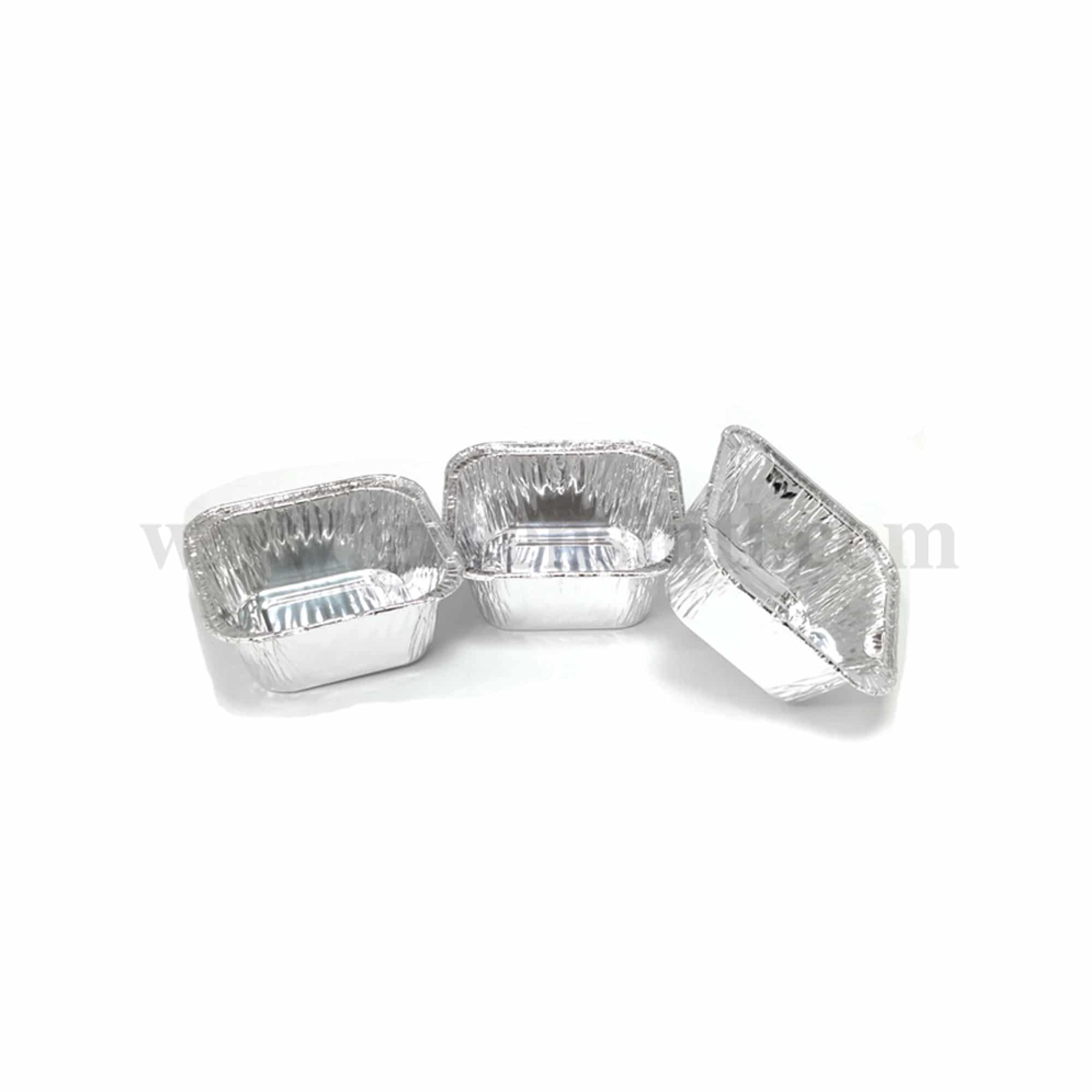 GREENS Square Foil Cake Cases 75 x 75  x h 30 mm-20 Pcs