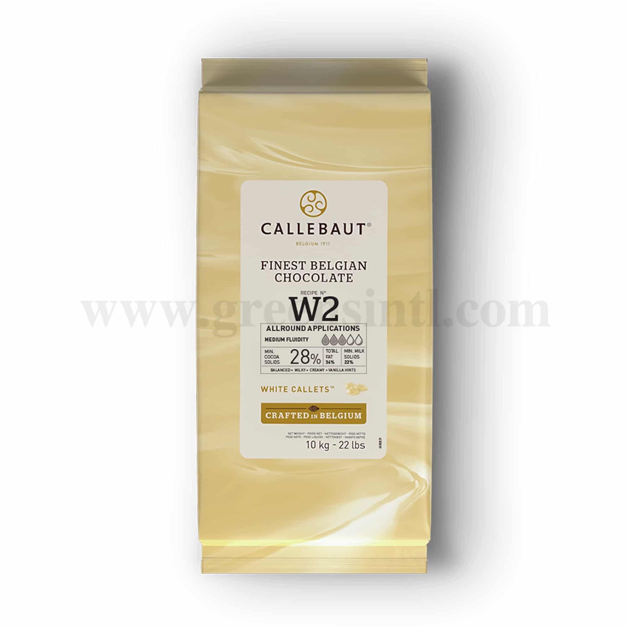 CALLEBAUT White Chocolate Callets W2-28%-10 Kg 
