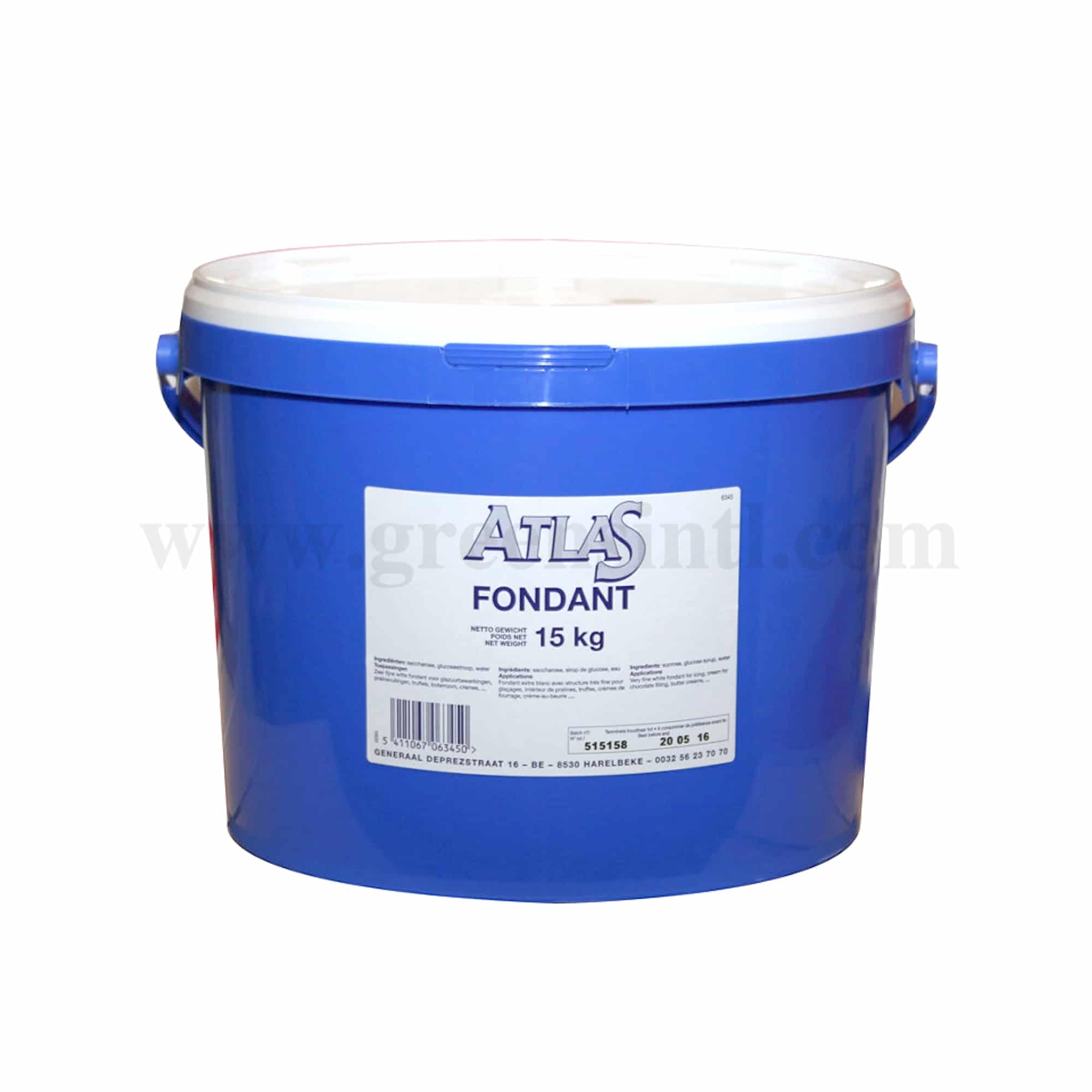 ATLAS  Pastry Pouring Fondant White Glaze 15 kg