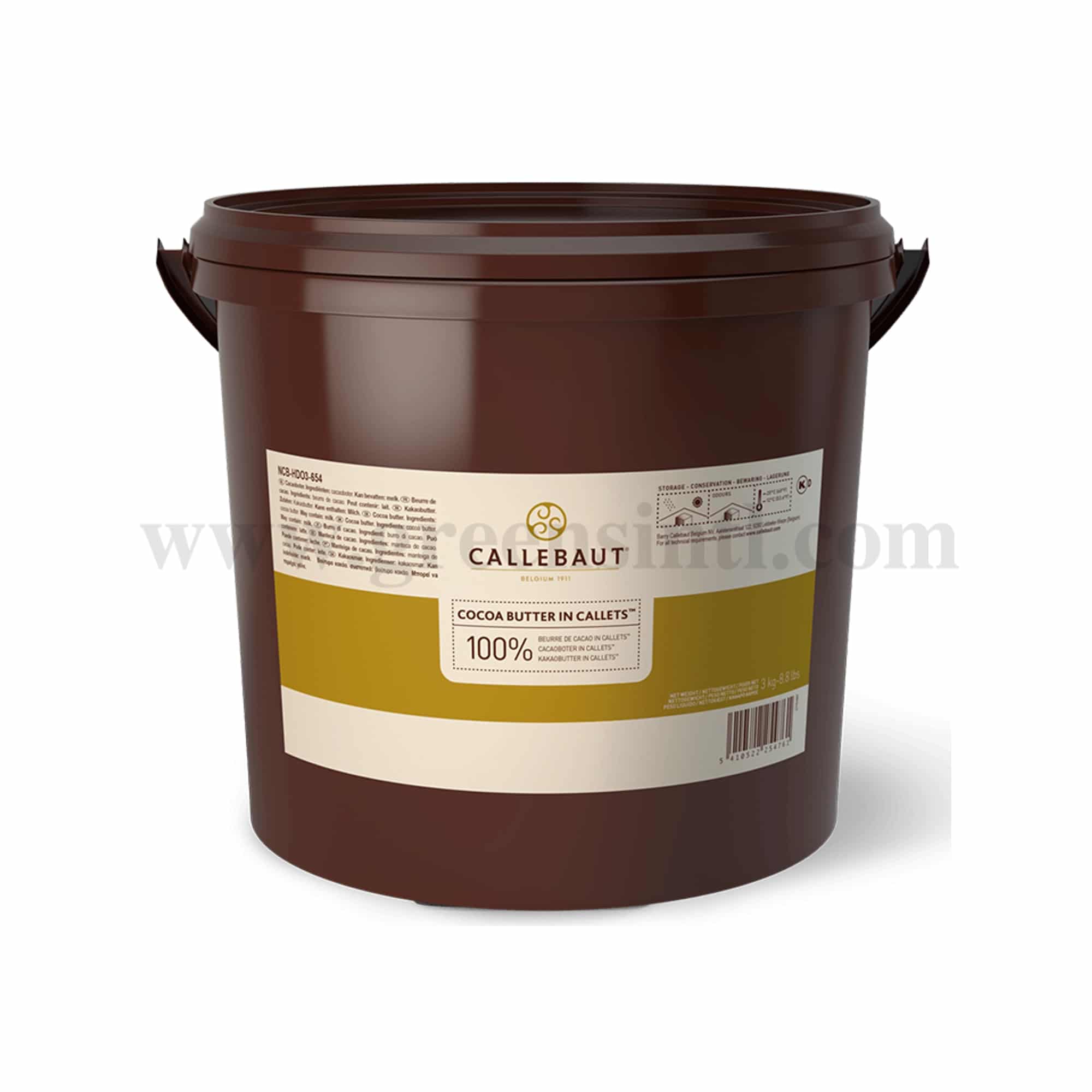 CALLEBAUT Cocoa Butter Callets 100%-3 Kg