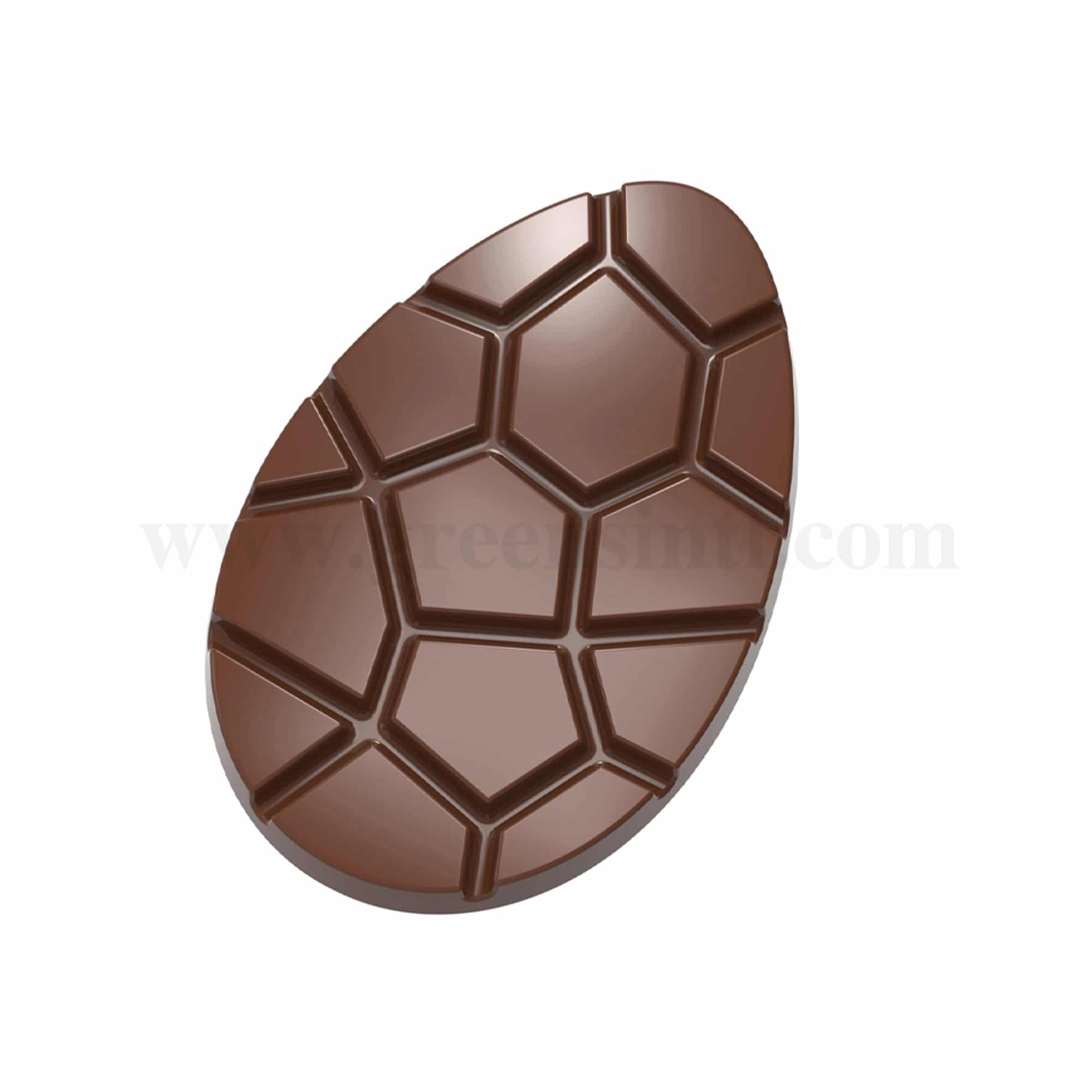 CHOCOLATE WORLD Chocolate Mould Easter Egg Tablet 140 x 90 x h 10 mm