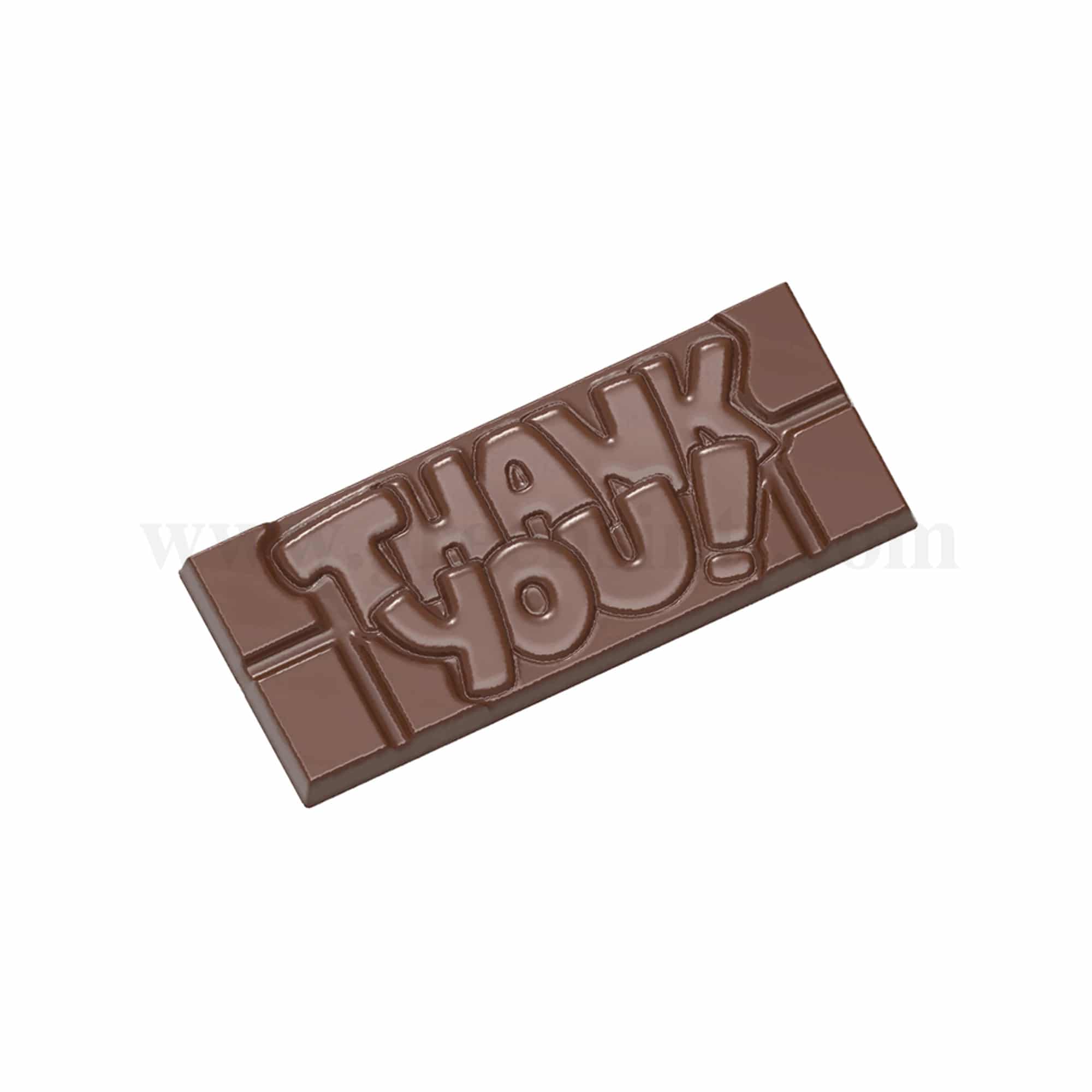 CHOCOLATE WORLD Chocolate Mould Tablet Thank you 118 x 50 x h 8 mm
