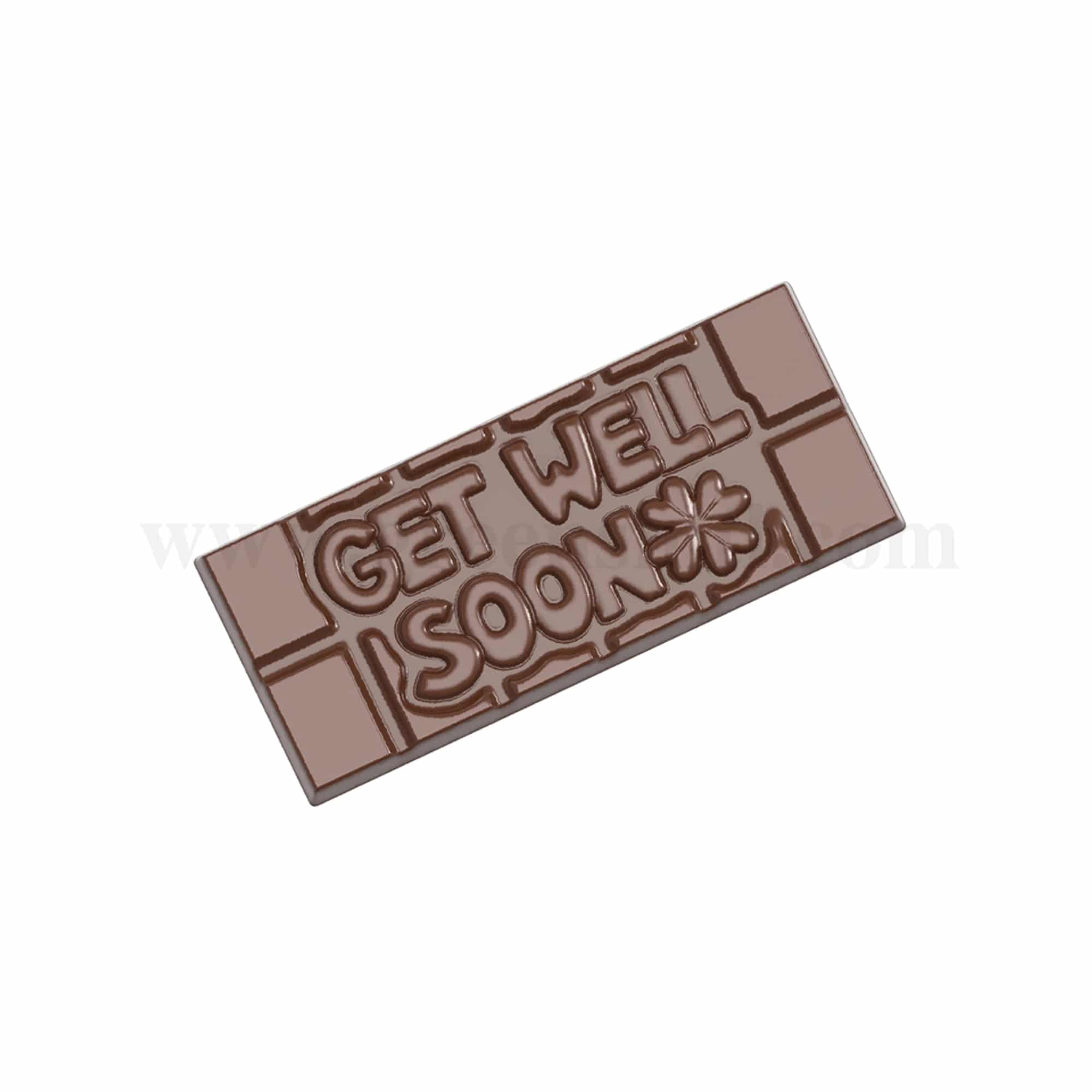CHOCOLATE WORLD Chocolate Mould Tablet Get Well Soon 118 x 50 x h 8 mm
