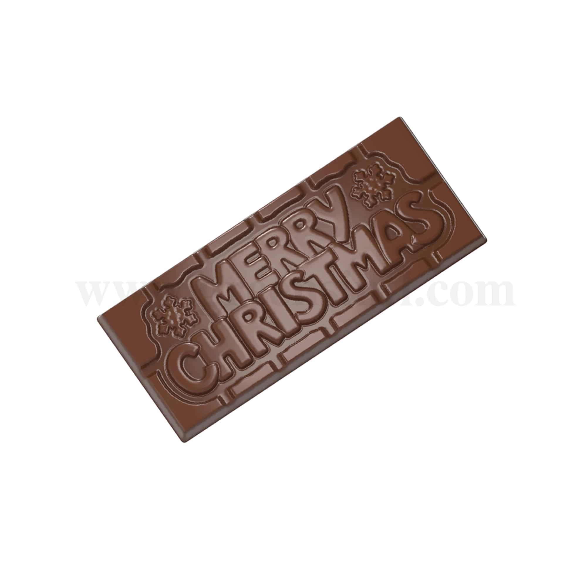 CHOCOLATE WORLD Chocolate Mould Tablet Merry Christmas 118 x 50 x h 8 mm