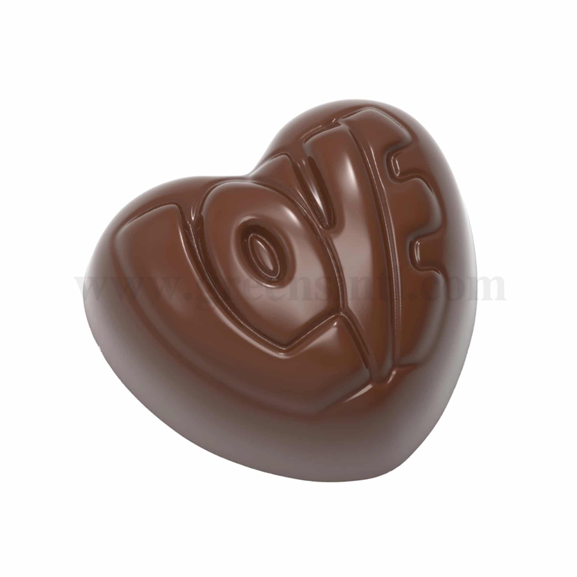 CHOCOLATE WORLD Chocolate Mould Heart Love 33.5 x 30.5 x h 18 mm