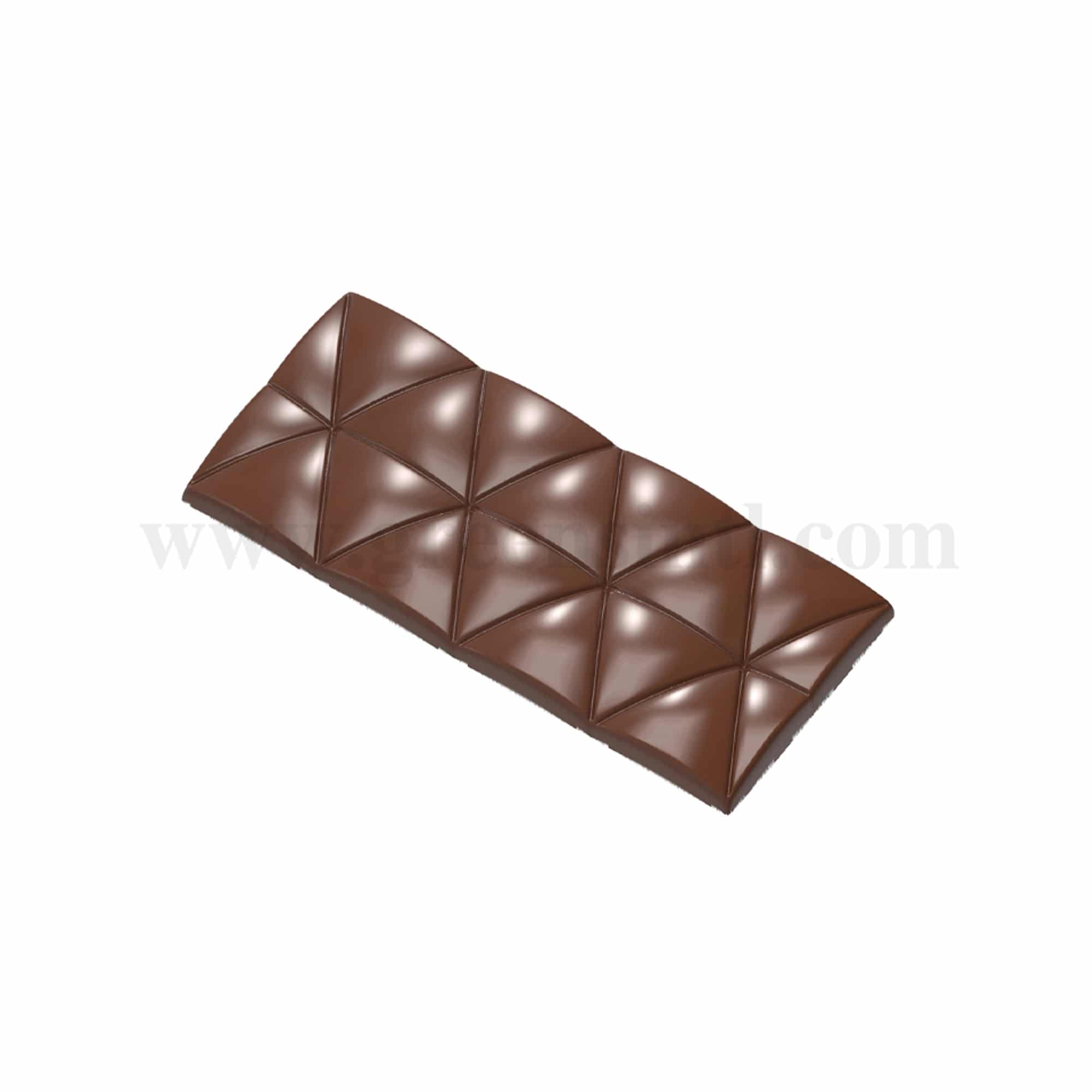CHOCOLATE WORLD Chocolate Mould Tablet Convex Triangles 124 x 55 x h 8 mm