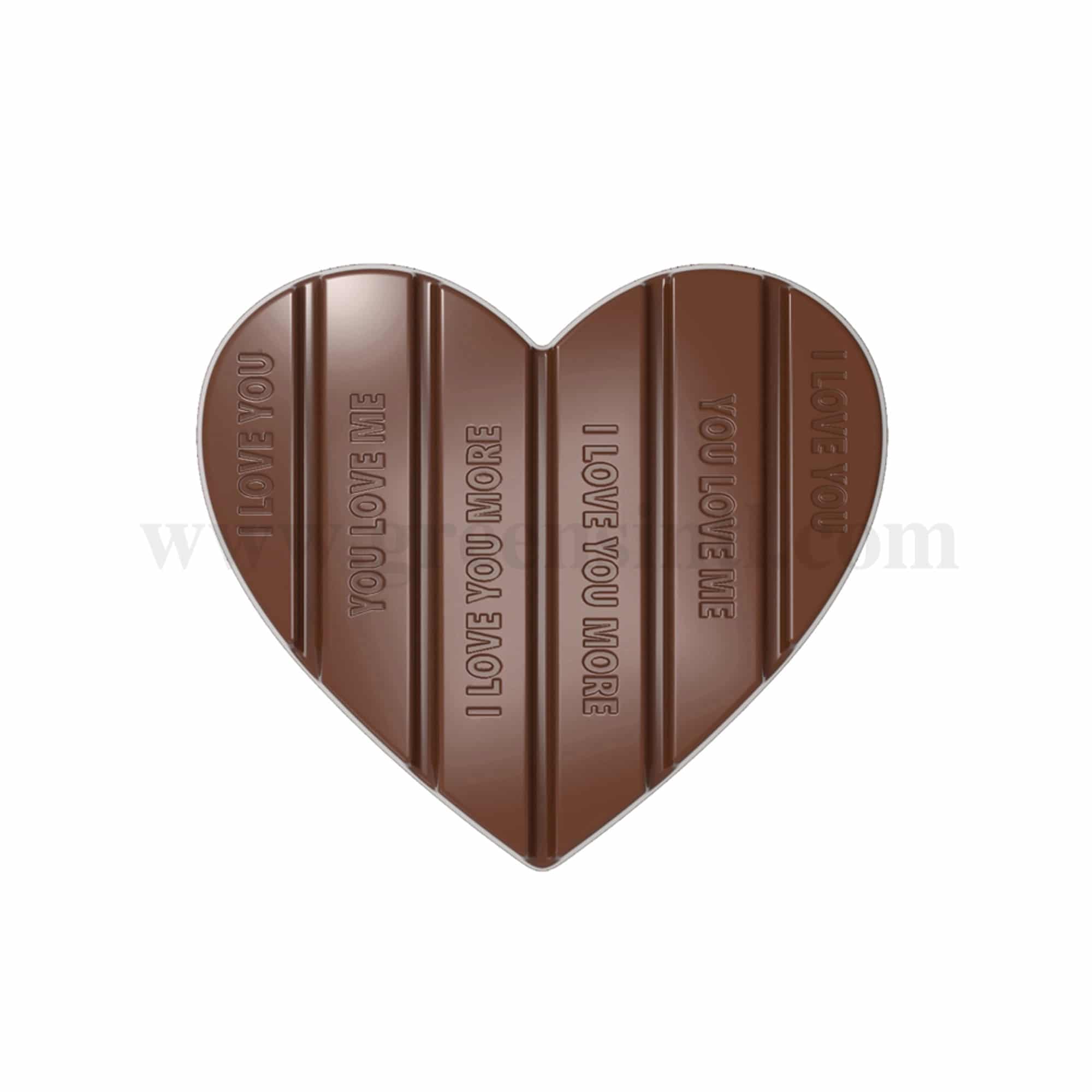 CHOCOLATE WORLD Chocolate Mould Tablet Heart 125 x 110 x h 10 mm