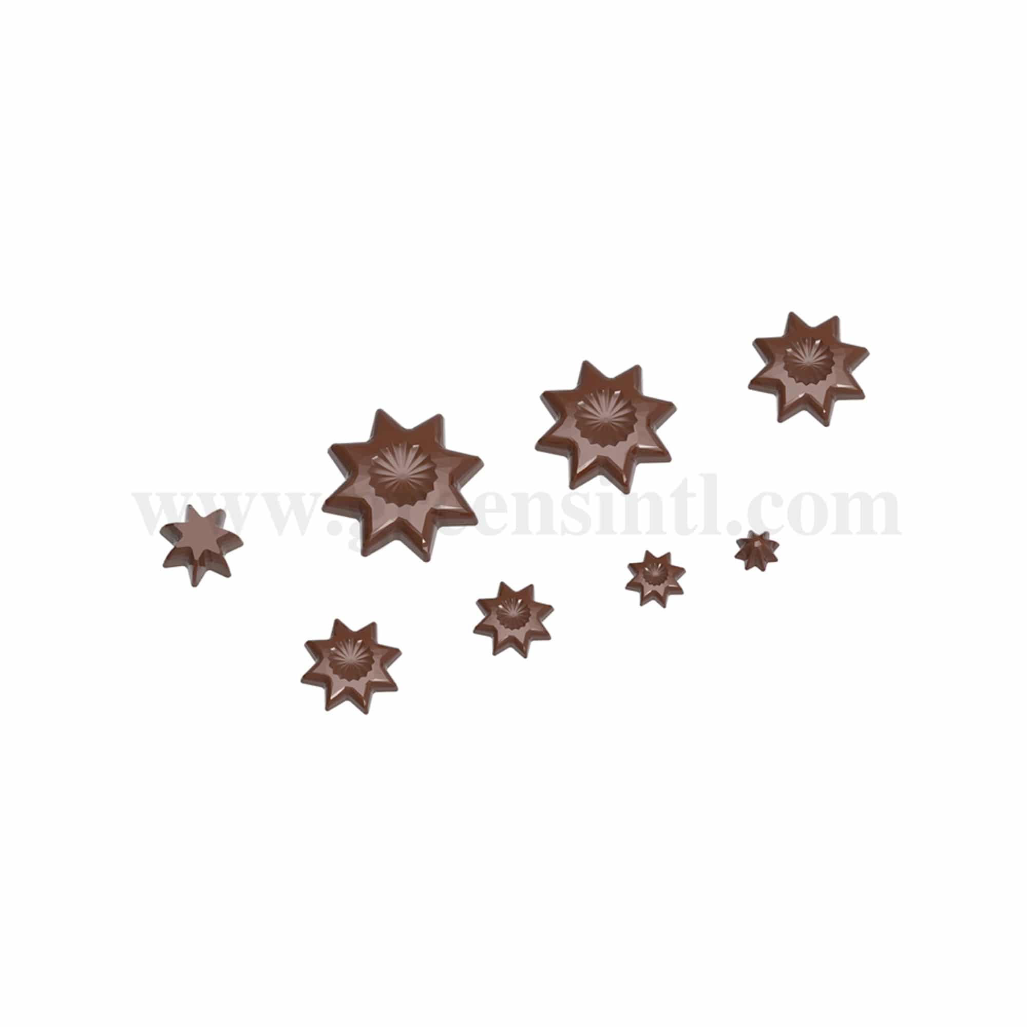 CHOCOLATE WORLD Chocolate Mould Assorted Stars For Christmas Tree