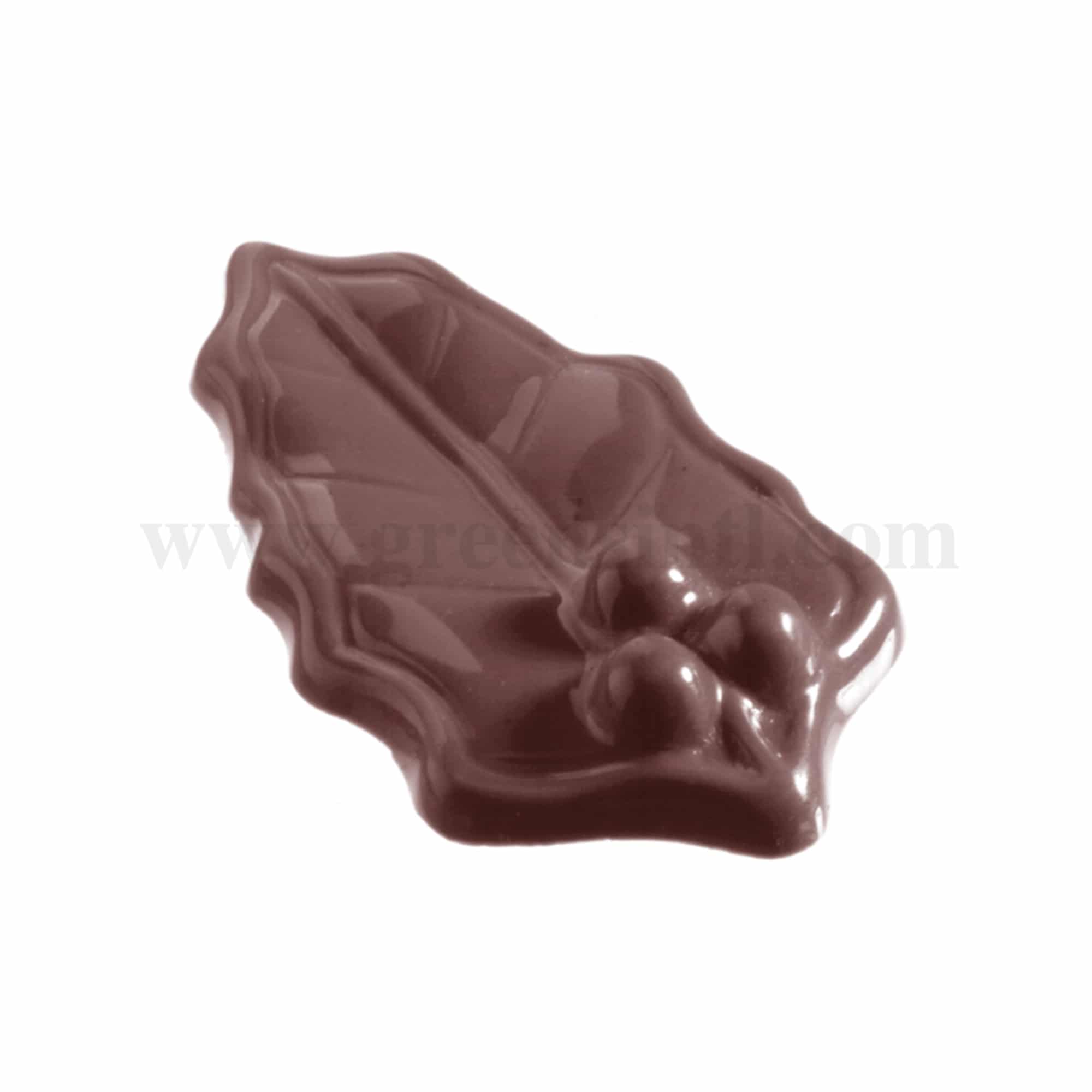 CHOCOLATE WORLD Chocolate Mould Holly Leaf 57 x 32 x h 7mm