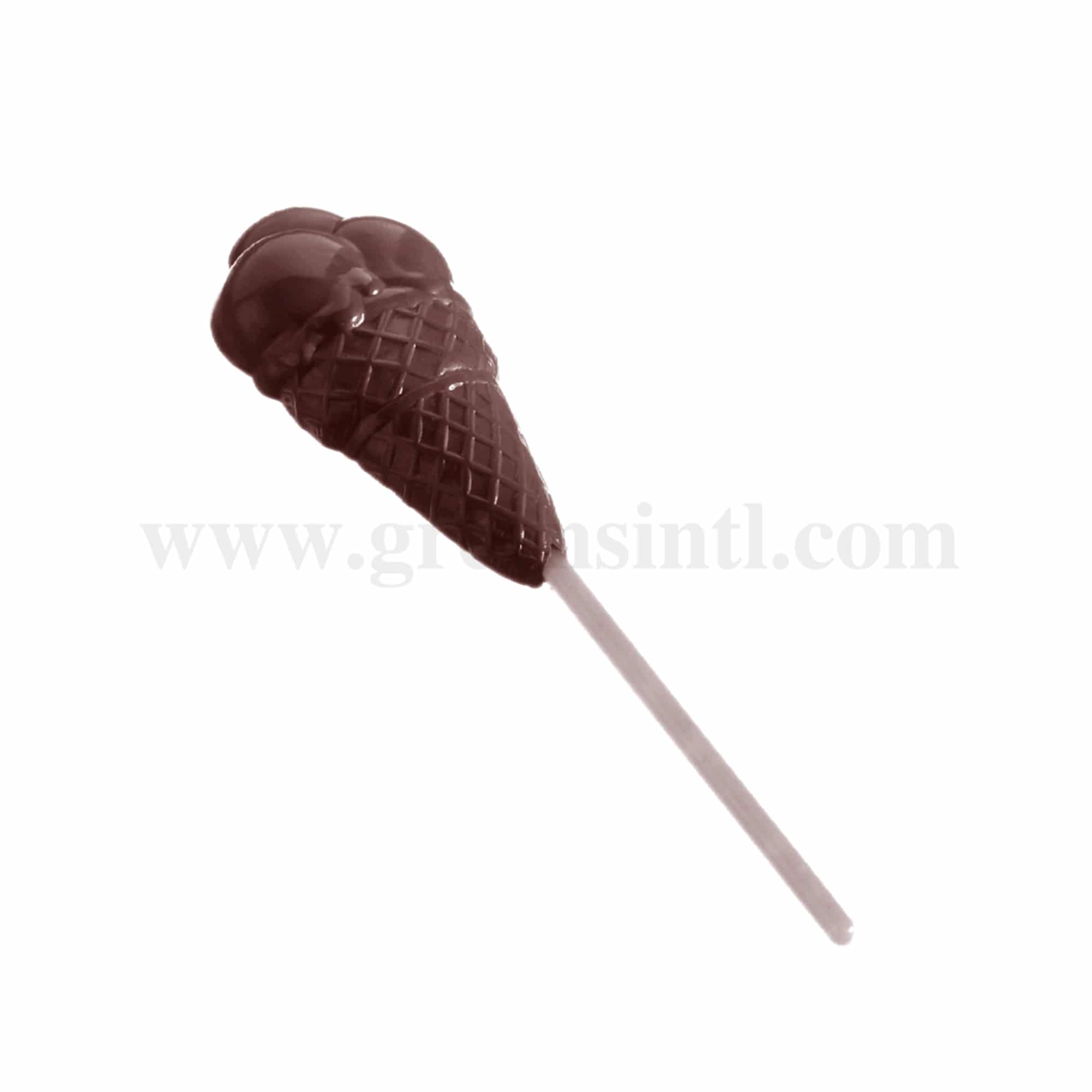 CHOCOLATE WORLD Chocolate Mould Lollipop Icecream Cone 66 x 35 x h 10 mm