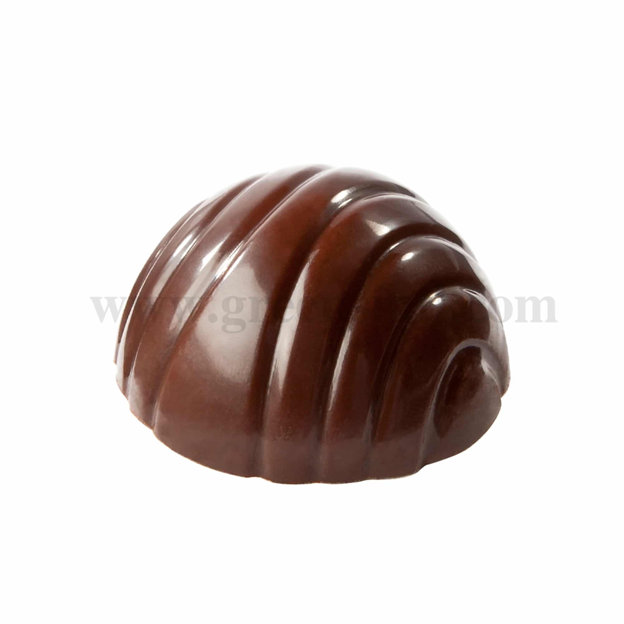 CHOCOLATE WORLD Chocolate Mould Half Sphere Stripped 26.5 x 26.5 x h 14 mm