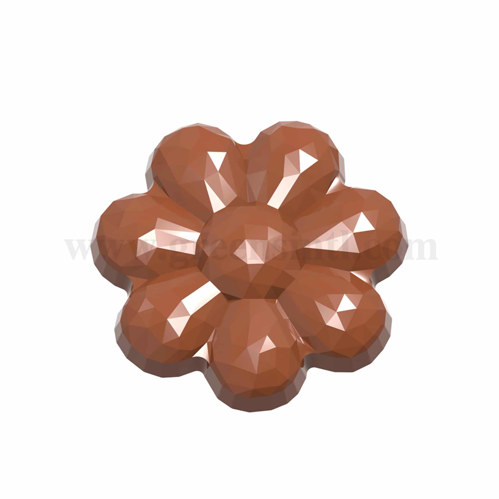 CHOCOLATE WORLD Chocolate Mould Flower Facet 42.5 x 42.5 x h 6.5mm