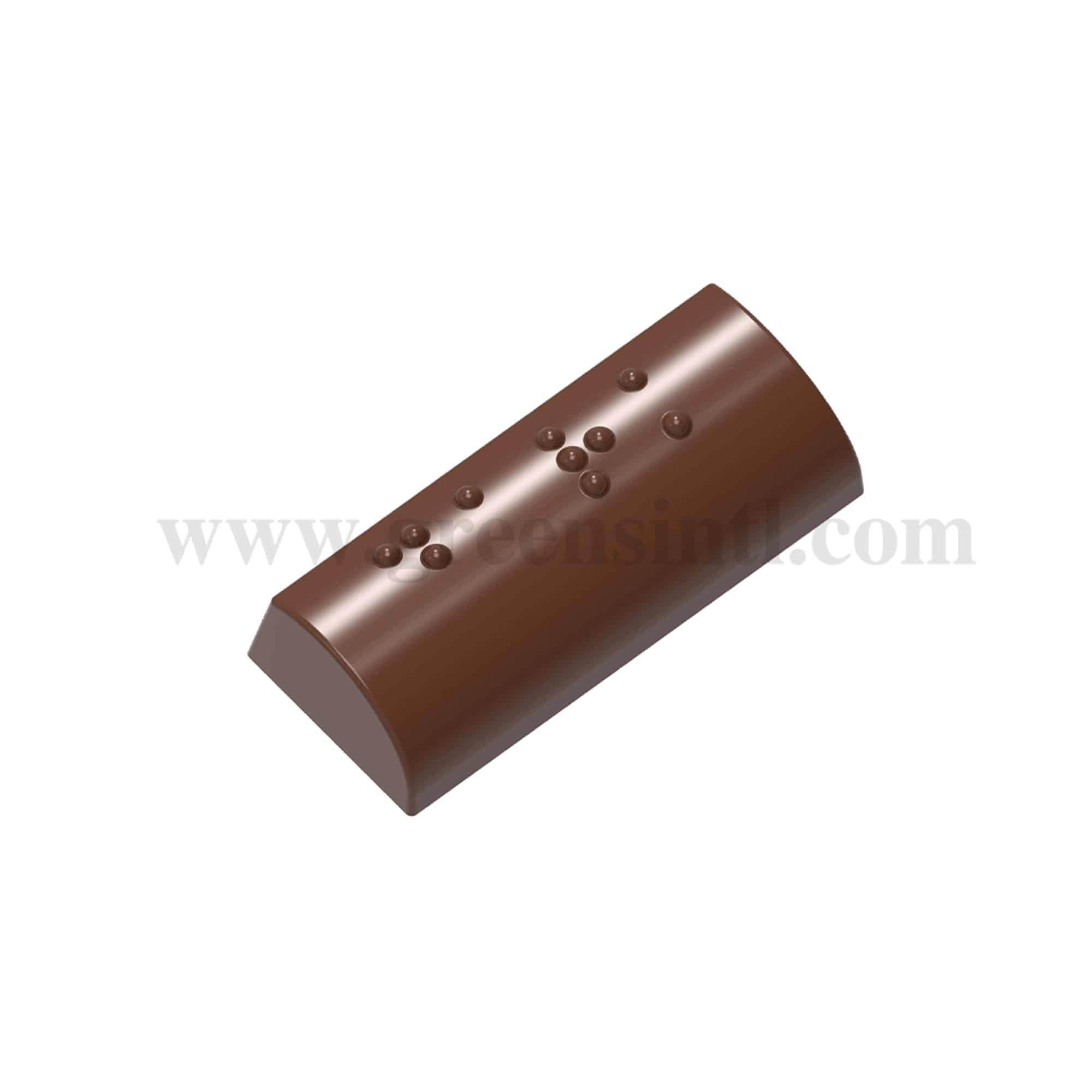 CHOCOLATE WORLD Chocolate Mould Brailee Dark 49.5 x 21 x h 12.5 mm