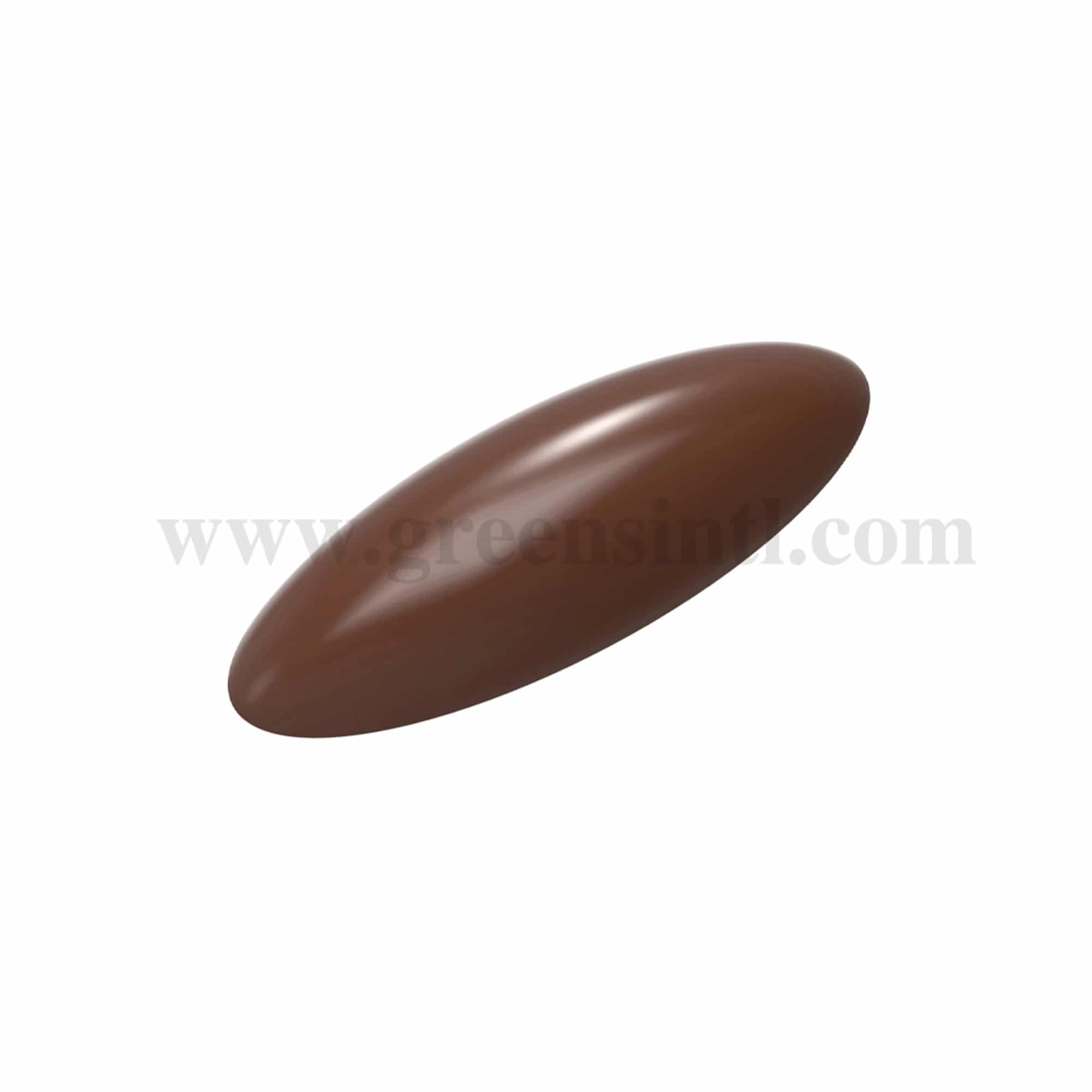 CHOCOLATE WORLD Chocolate Mould Lens Oval-Frank Haasnoot 62.5 x 22.5 x h 12 mm