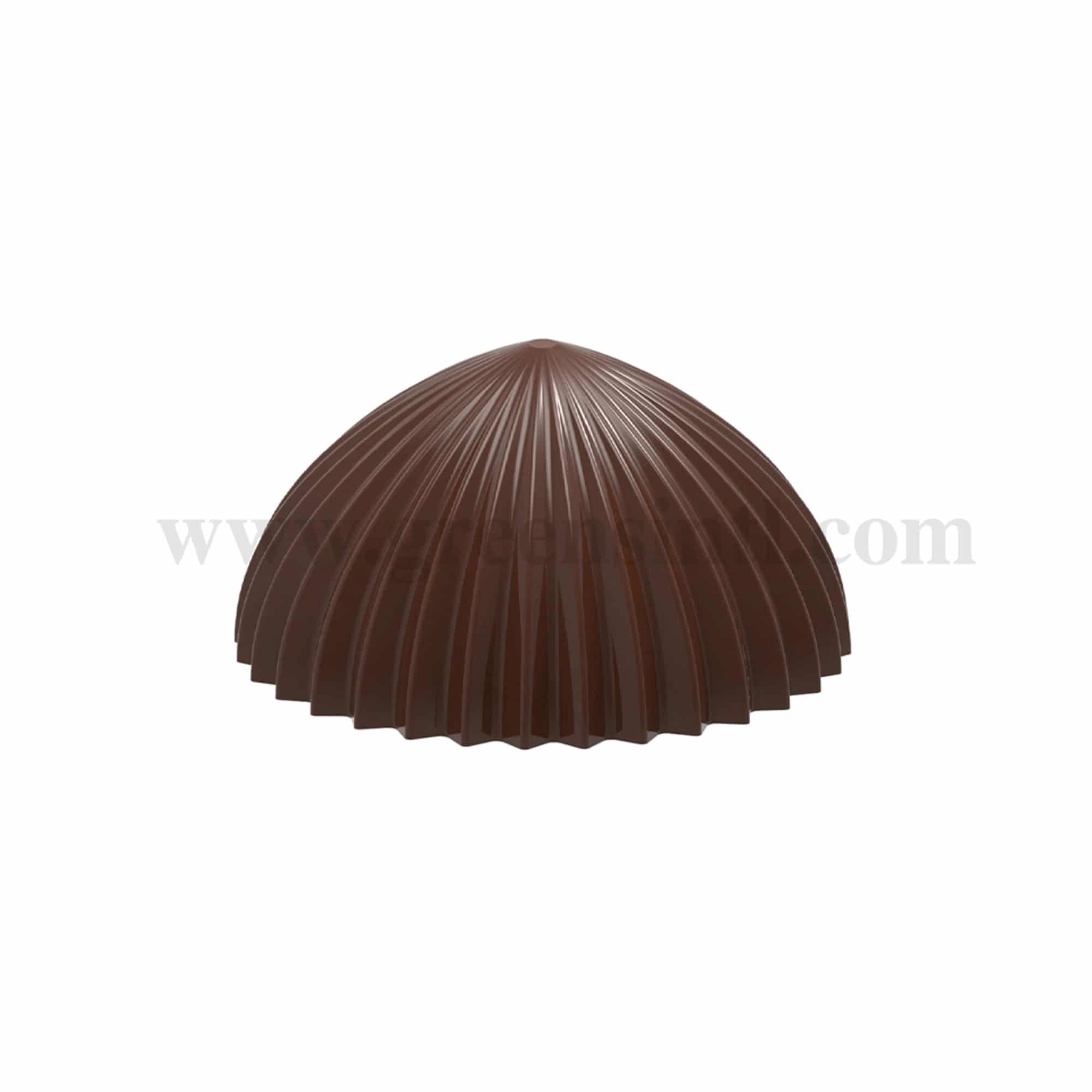 CHOCOLATE WORLD Chocolate Mould Half Sphere Pleated 30.5 x 30.5 x h 16 mm
