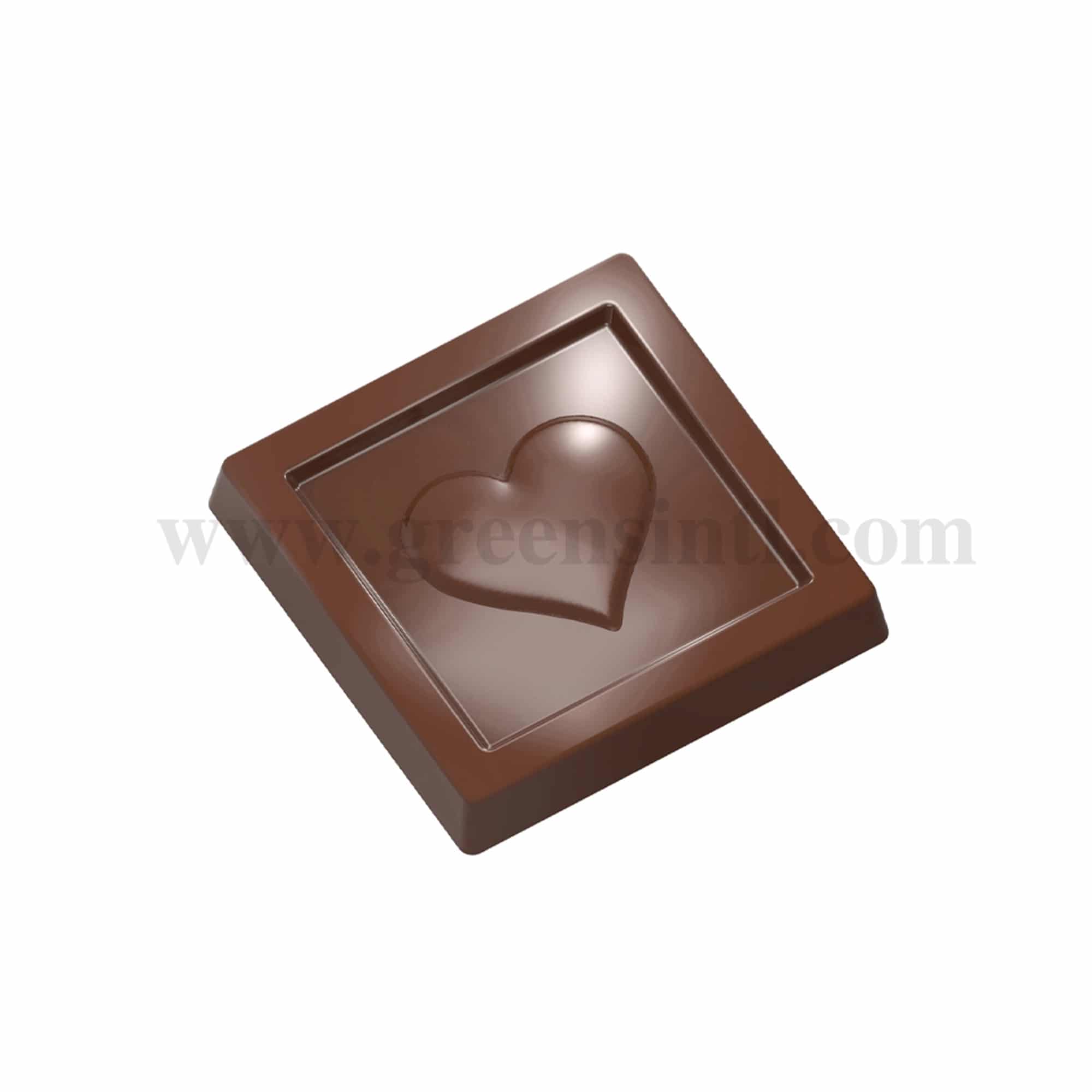CHOCOLATE WORLD Chocolate Mould Caraque Heart 31.9 x 31.9 x h 5mm