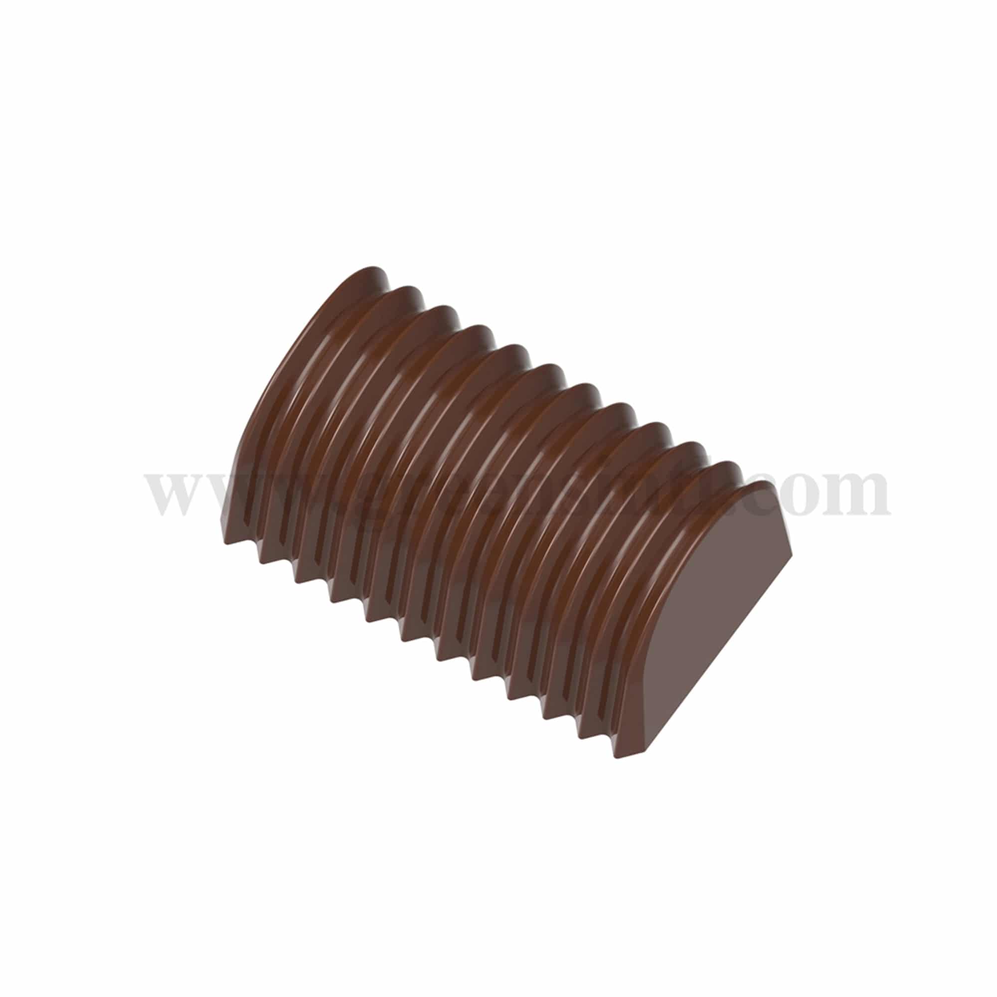 CHOCOLATE WORLD Chocolate Mould Buche Pleated 35.5 x 22 x h 15 mm