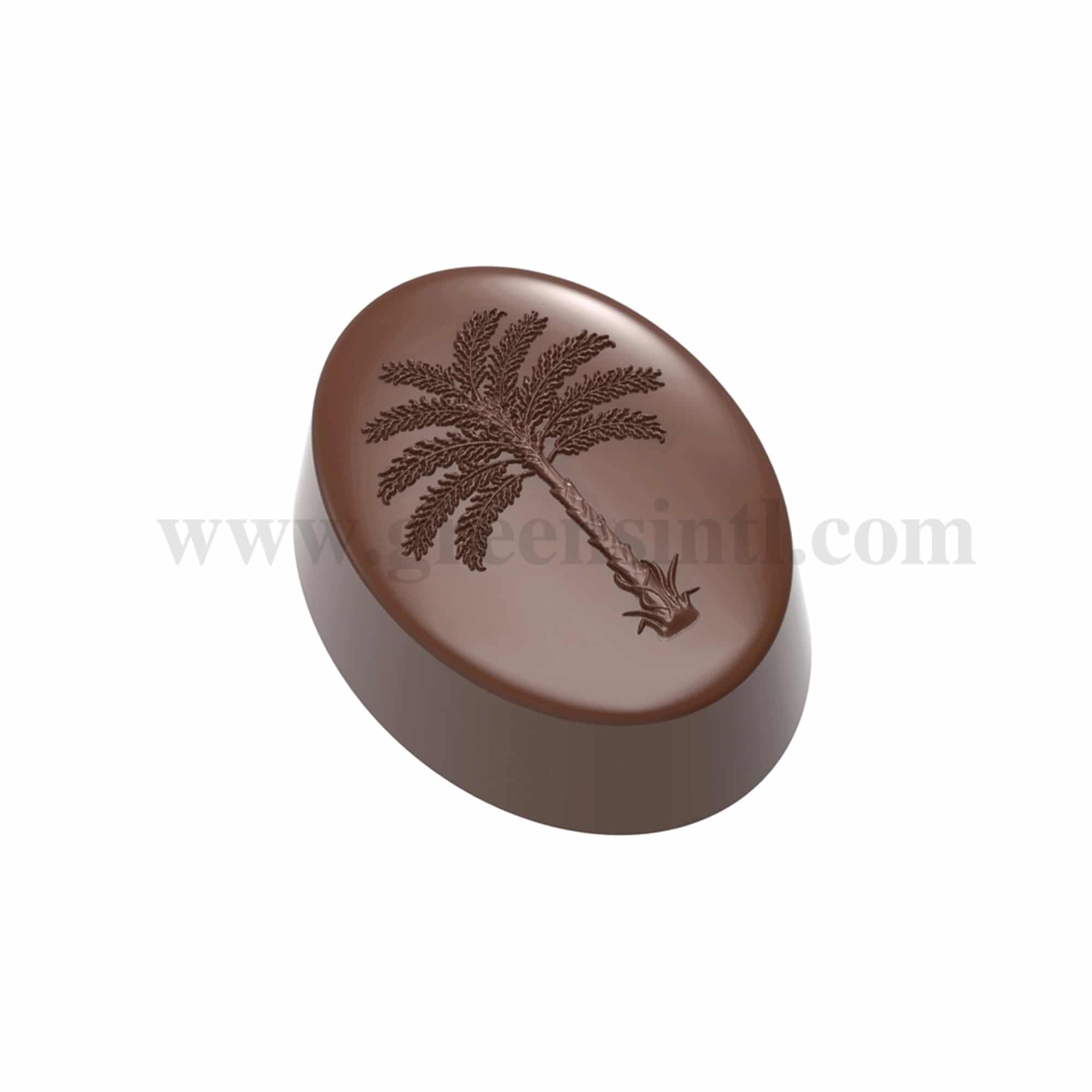 CHOCOLATE WORLD Chocolate Mould Praline Palm Tree 35 x 26.5 x h 14.5 mm