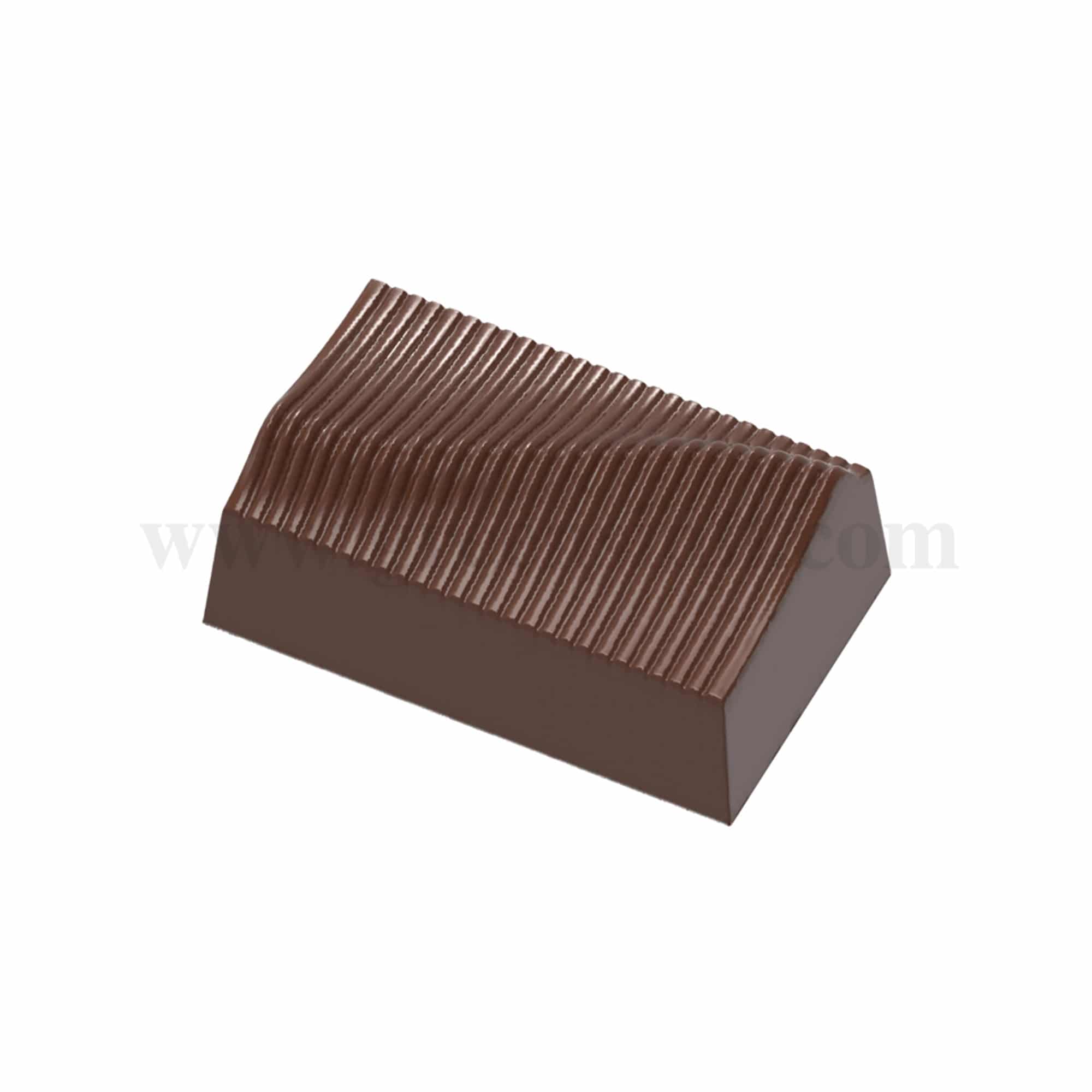 CHOCOLATE WORLD Chocolate Mould rectangular Pleated 35 x 21.5 x h 14 mm