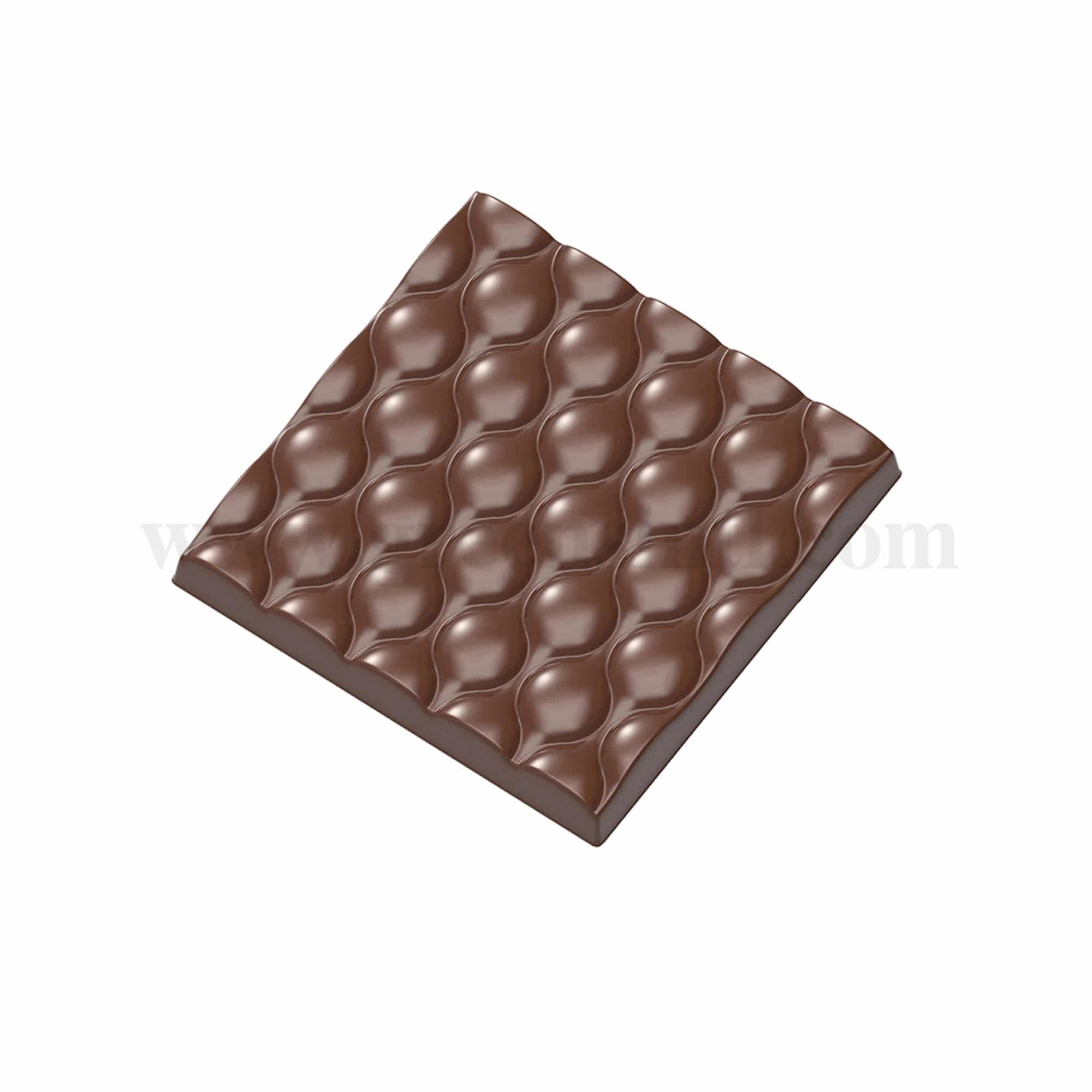 CHOCOLATE WORLD Chocolate Mould Tablet Bubbles 80 x 80 x h 10mm