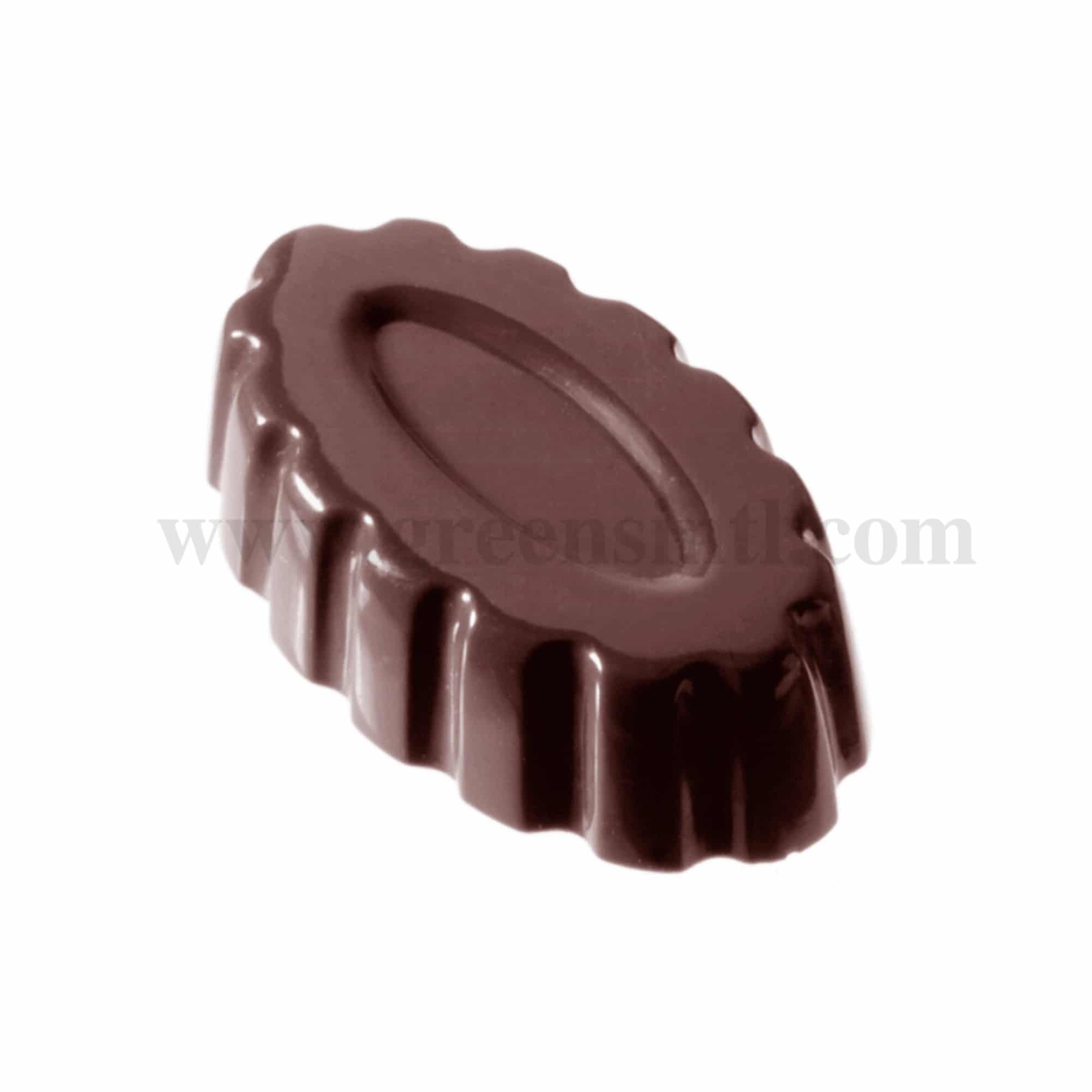 CHOCOLATE WORLD Chocolate Mould Marie Jose Oval 52 x 29 mm