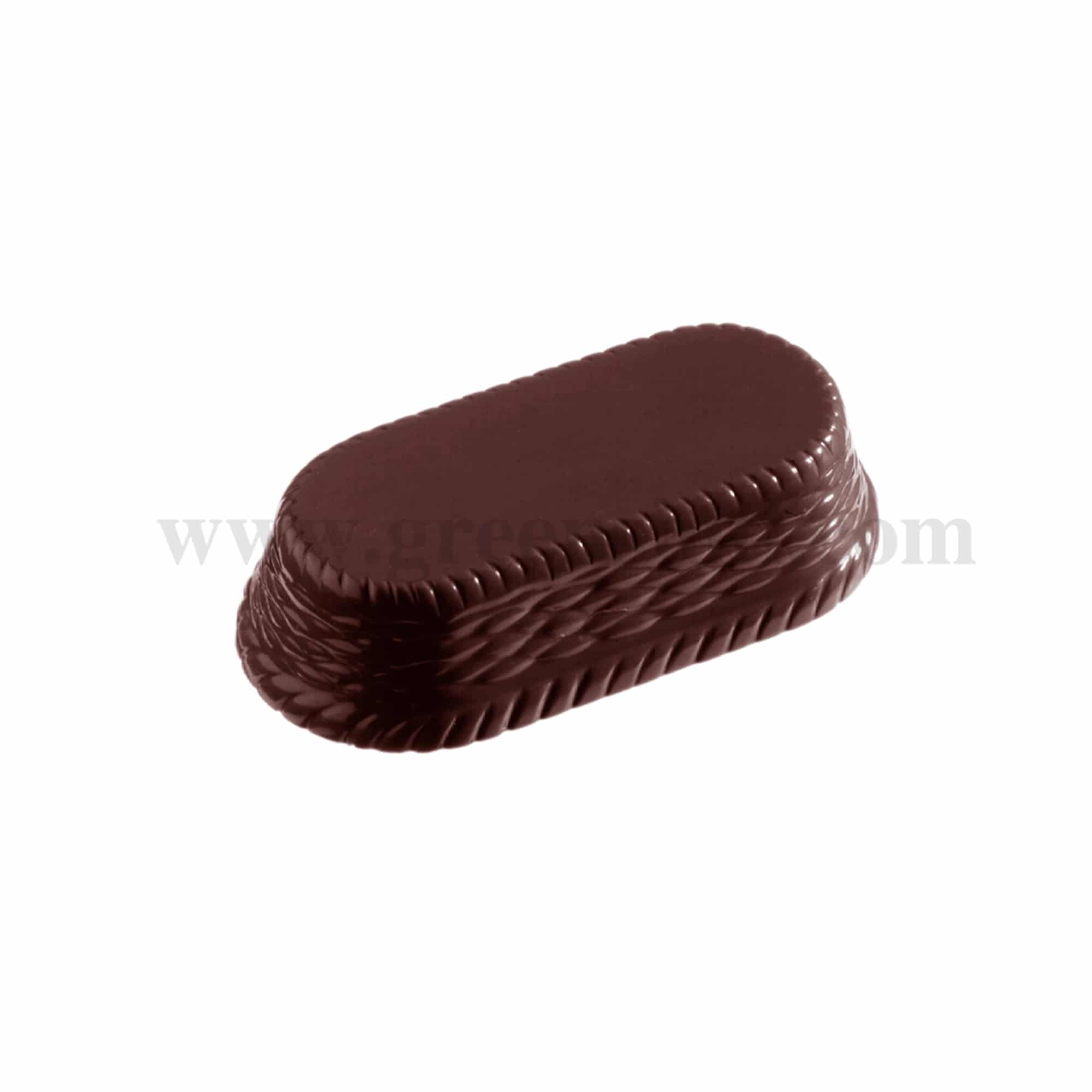 CHOCOLATE WORLD Chocolate Mould Oval Basket 78 x 40 x h 20 mm