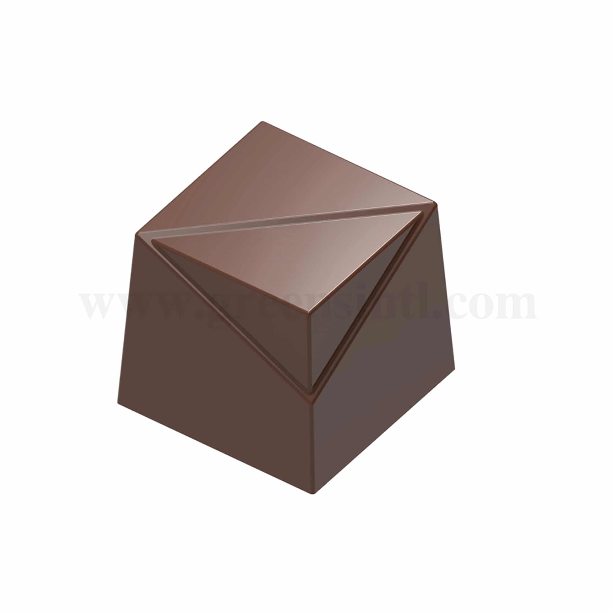 CHOCOLATE WORLD Chocolate Mould Cube with Corner 20 x 20 x h 18 mm