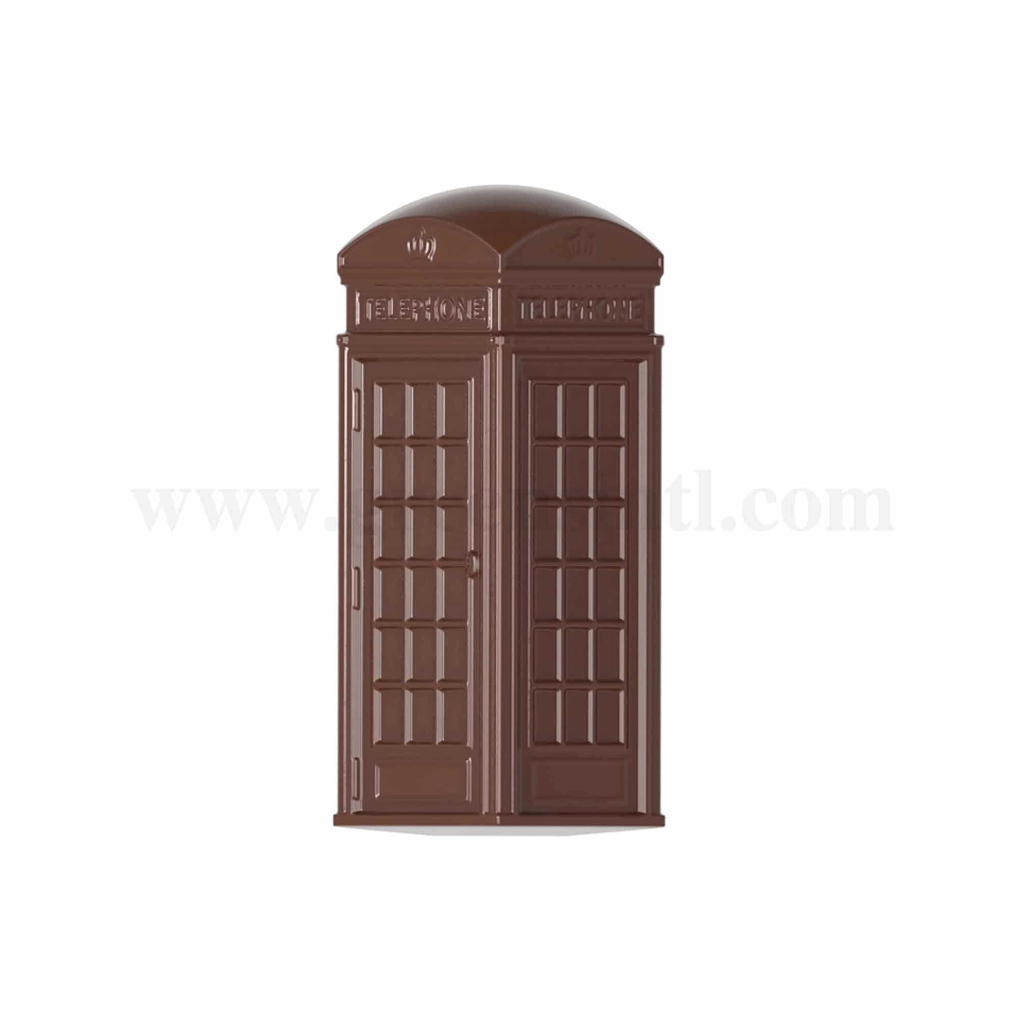 CHOCOLATE WORLD Chocolate Mould Telephone Booth 44 x 22 x h 11 mm