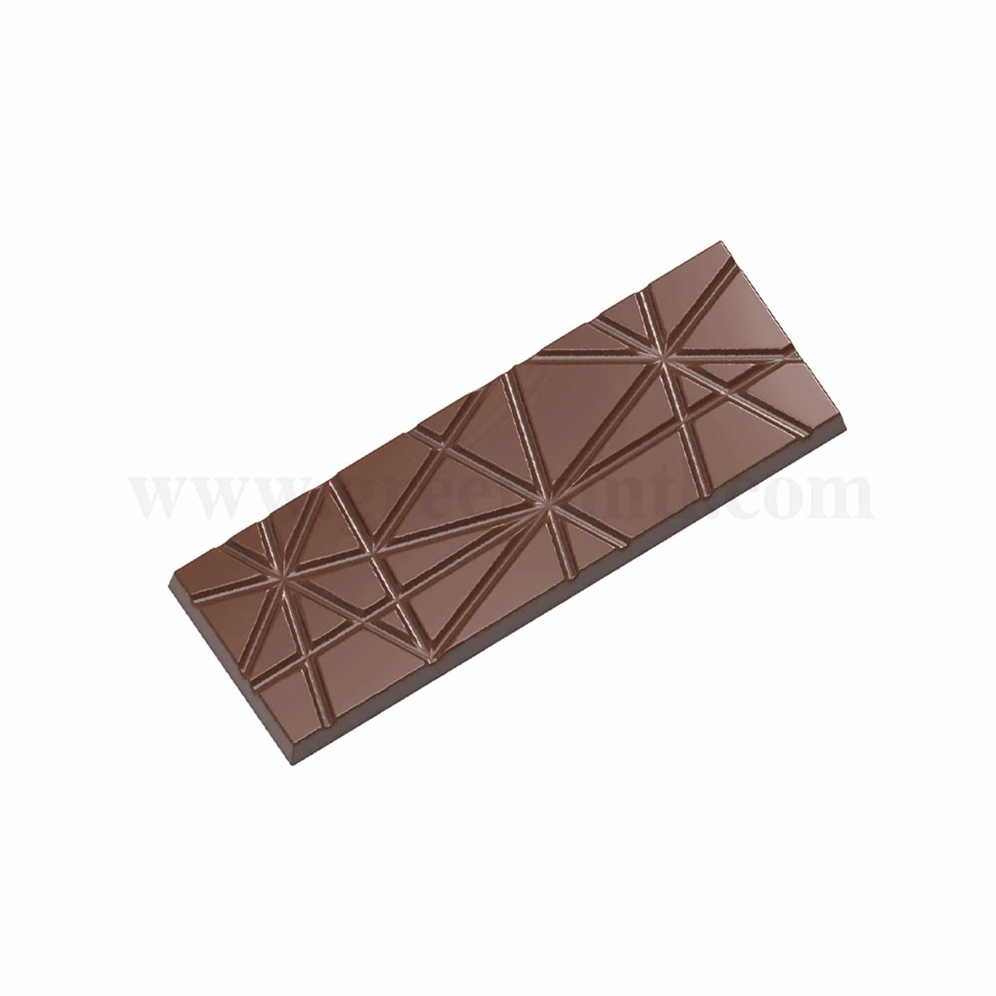 CHOCOLATE WORLD Chocolate Mould Tablet with Stripes 157.5 x 54.5 x h 10.5 mm