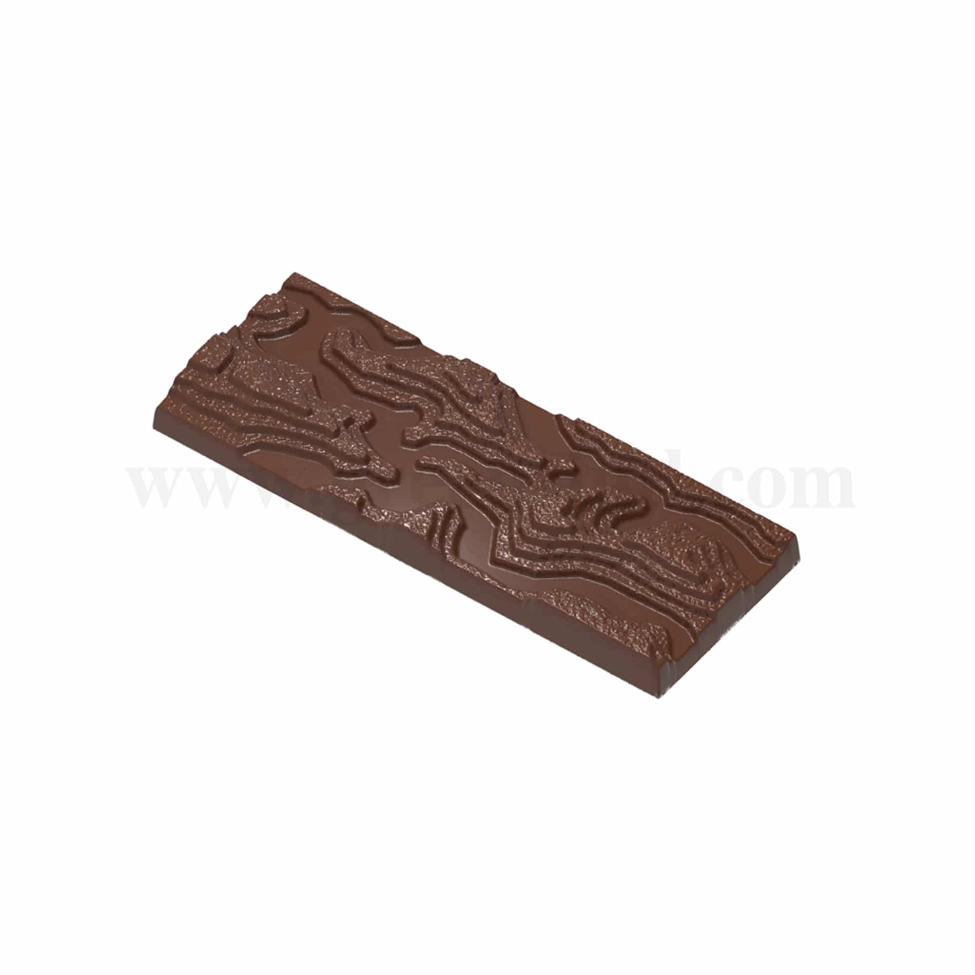 CHOCOLATE WORLD Chocolate Mould Tablet Earth Topo gaphic-Seb Petterson 150 x 56.5 x h 13.5 mm