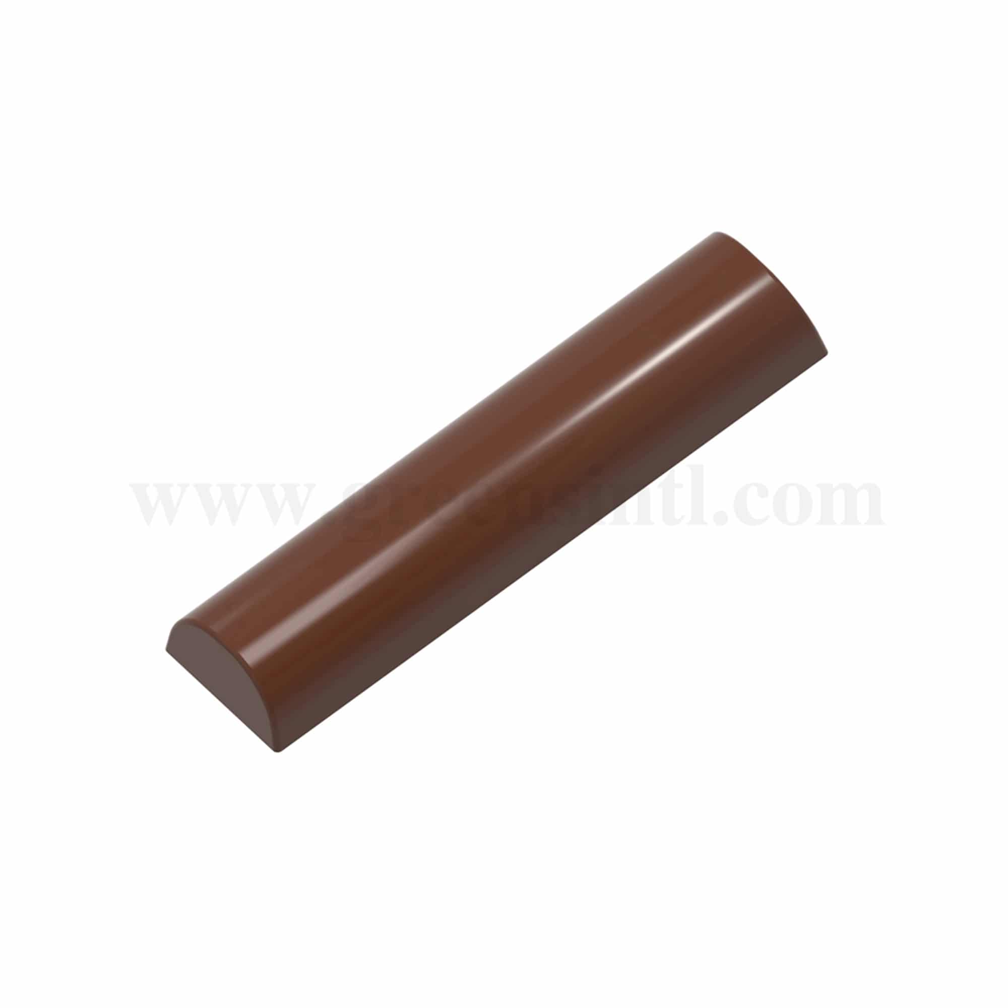 CHOCOLATE WORLD Chocolate Mould Bar Buche Smooth 112 x 27 x h 13 mm